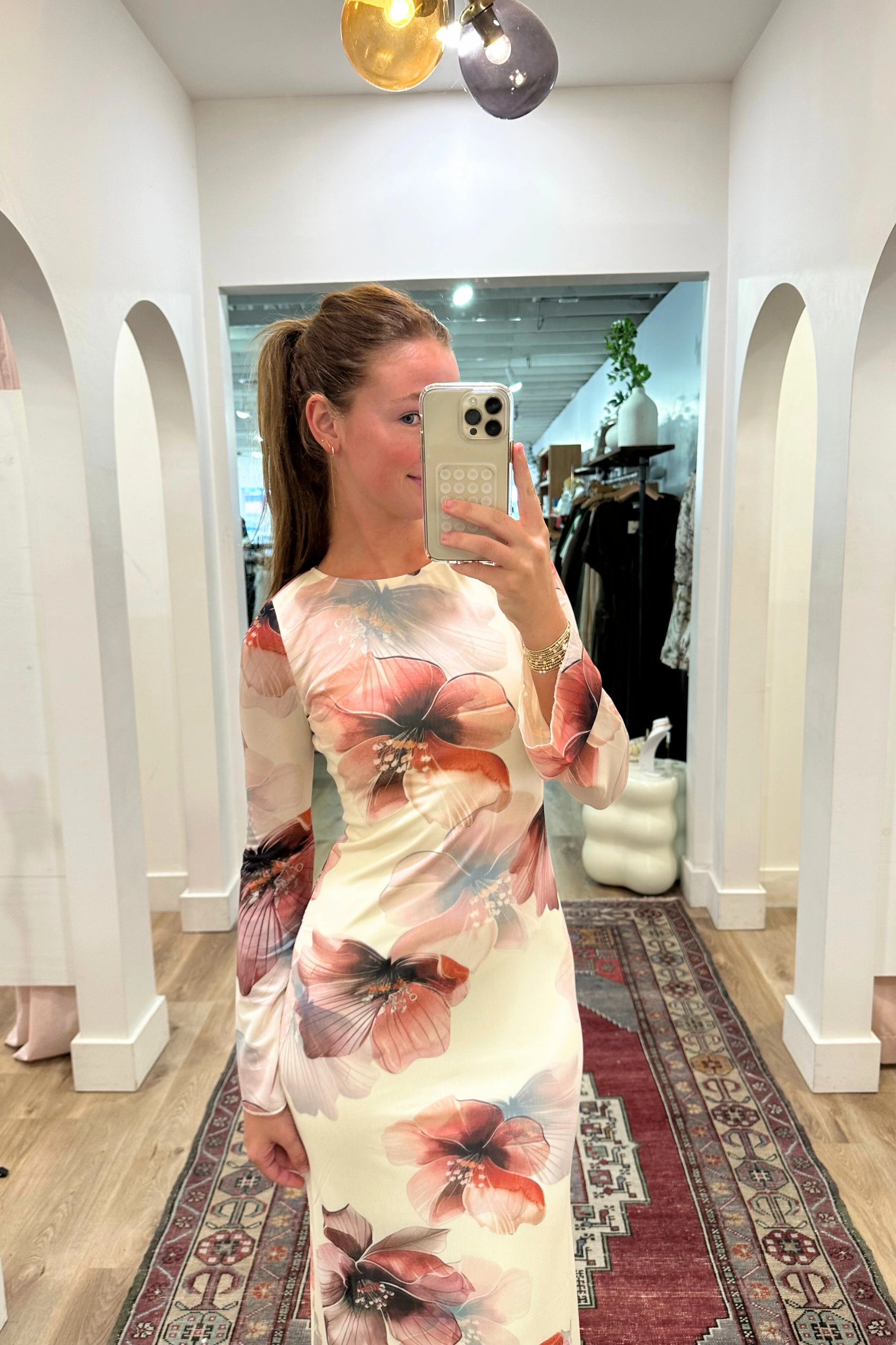 Ariana Floral Maxi Dress Polite Color