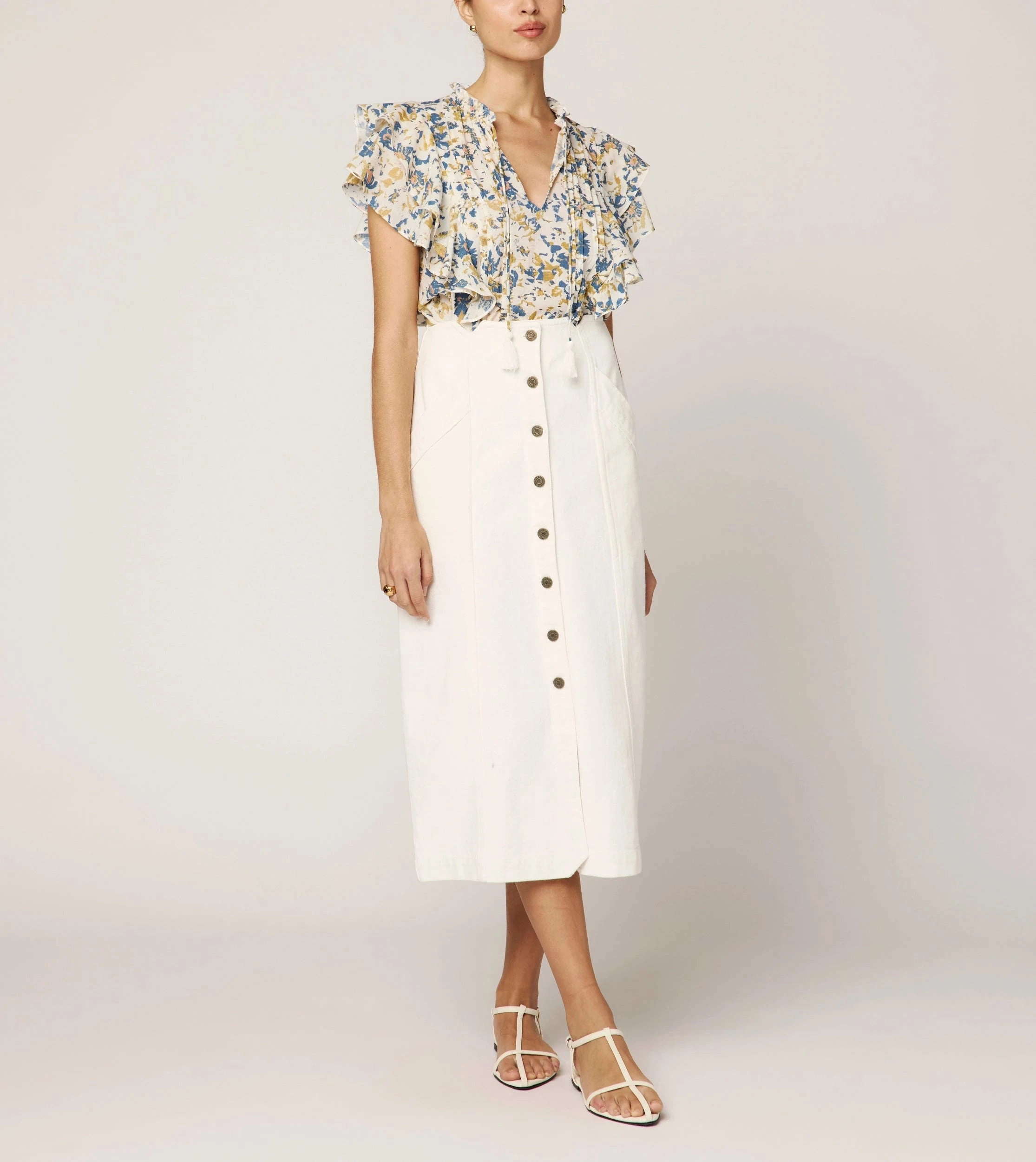 Arista Blouse | Carina Print Biodegradable Fiber Composition Stylish Tank