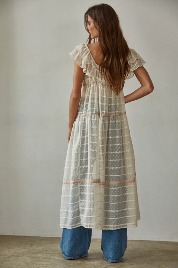 Light Cloud Aristelle Tie Maxi Dress Top