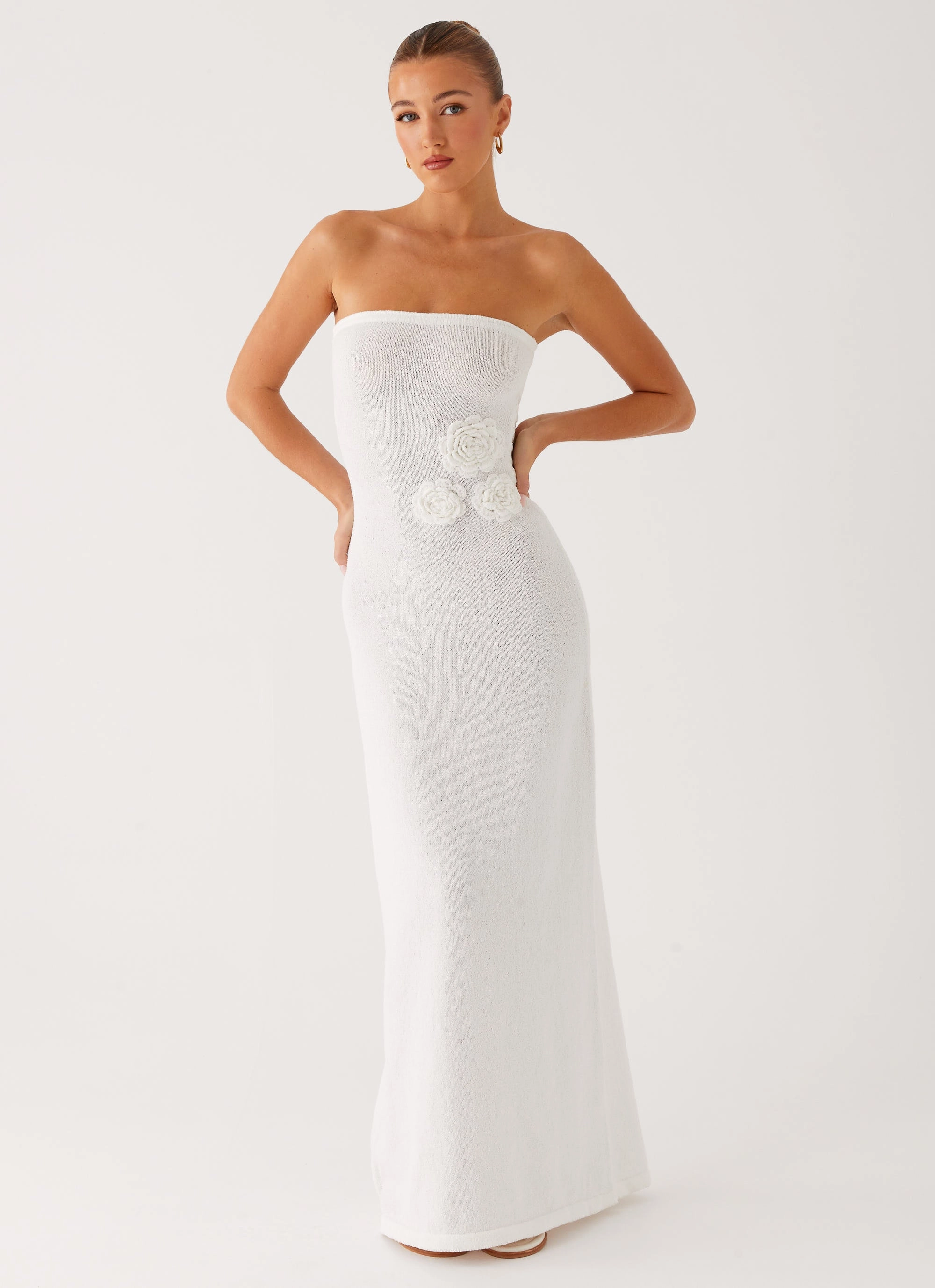 Arli Strapless Maxi Dress - Ivory Reversible-Style Mood Glow