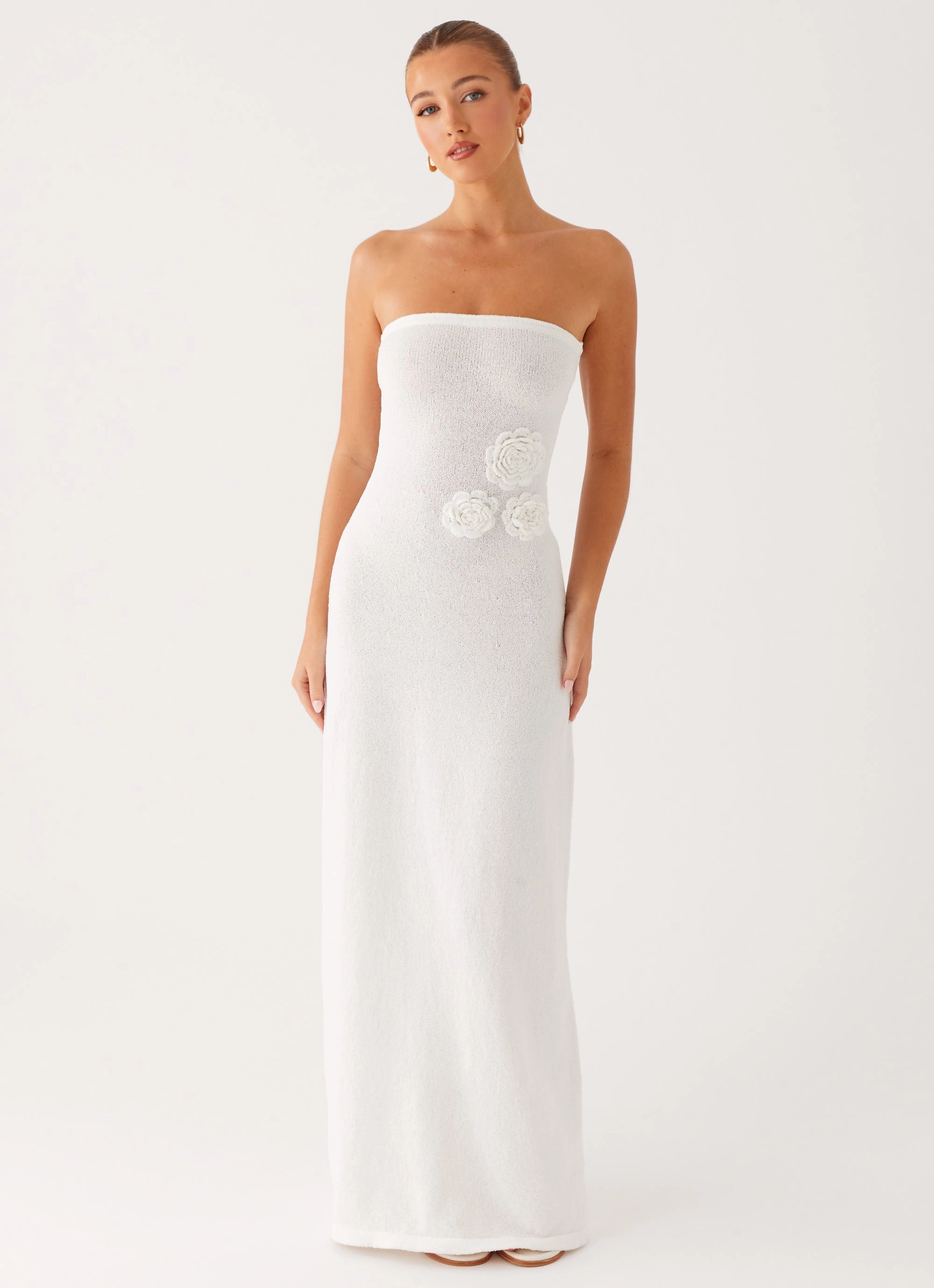 AntiStaticMaterial Tie-dye Arli Strapless Maxi Dress - Ivory