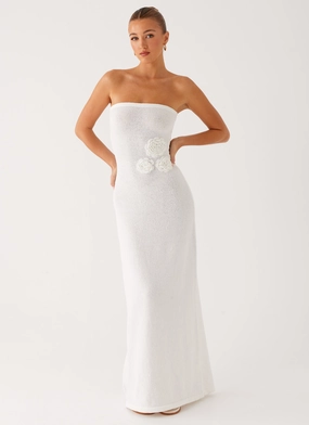 Arli Strapless Maxi Dress - Ivory Reversible-Style Mood Glow