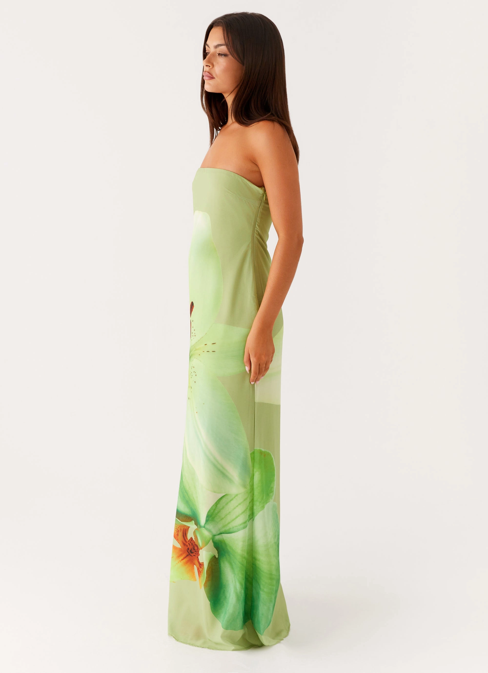 Chilly Comfort Wear Darcy Maxi Dress - Green Floral