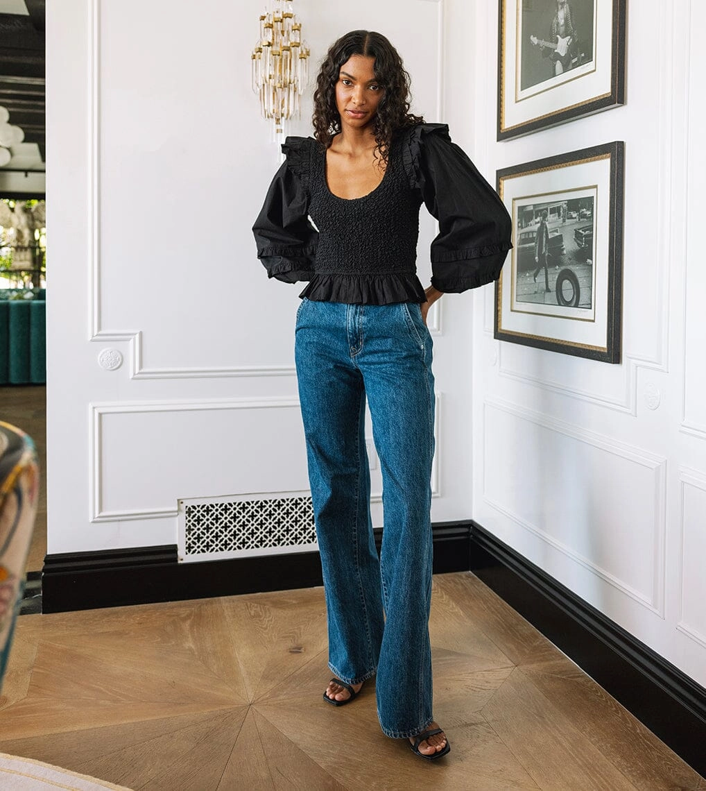 Veronika Blouse | Black AntiStaticFinish