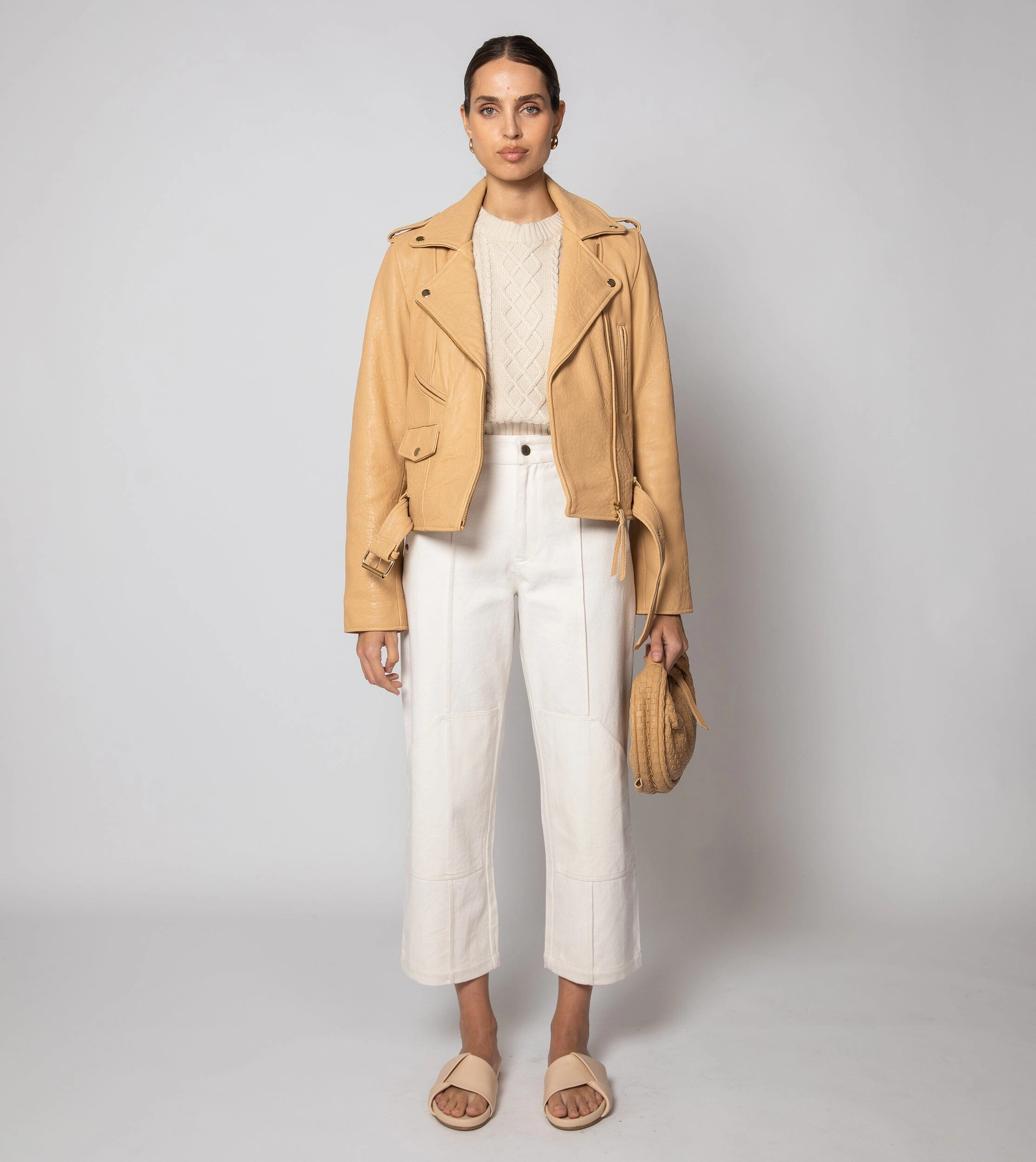 Asher Leather Jacket | Tan BondedSeams