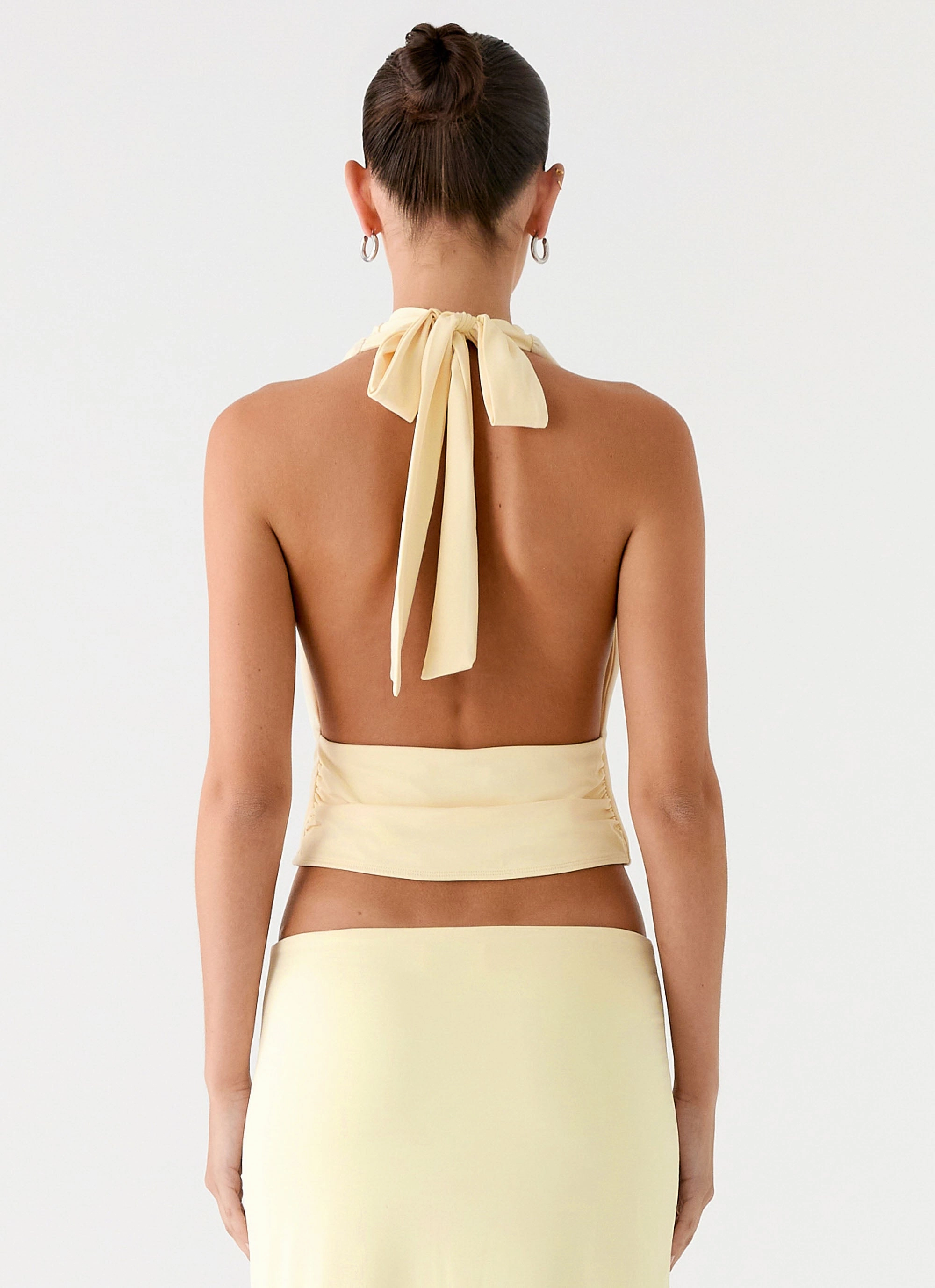 Odor Resistant Technology SeamlessDesign Ashi Cowl Top - Yellow