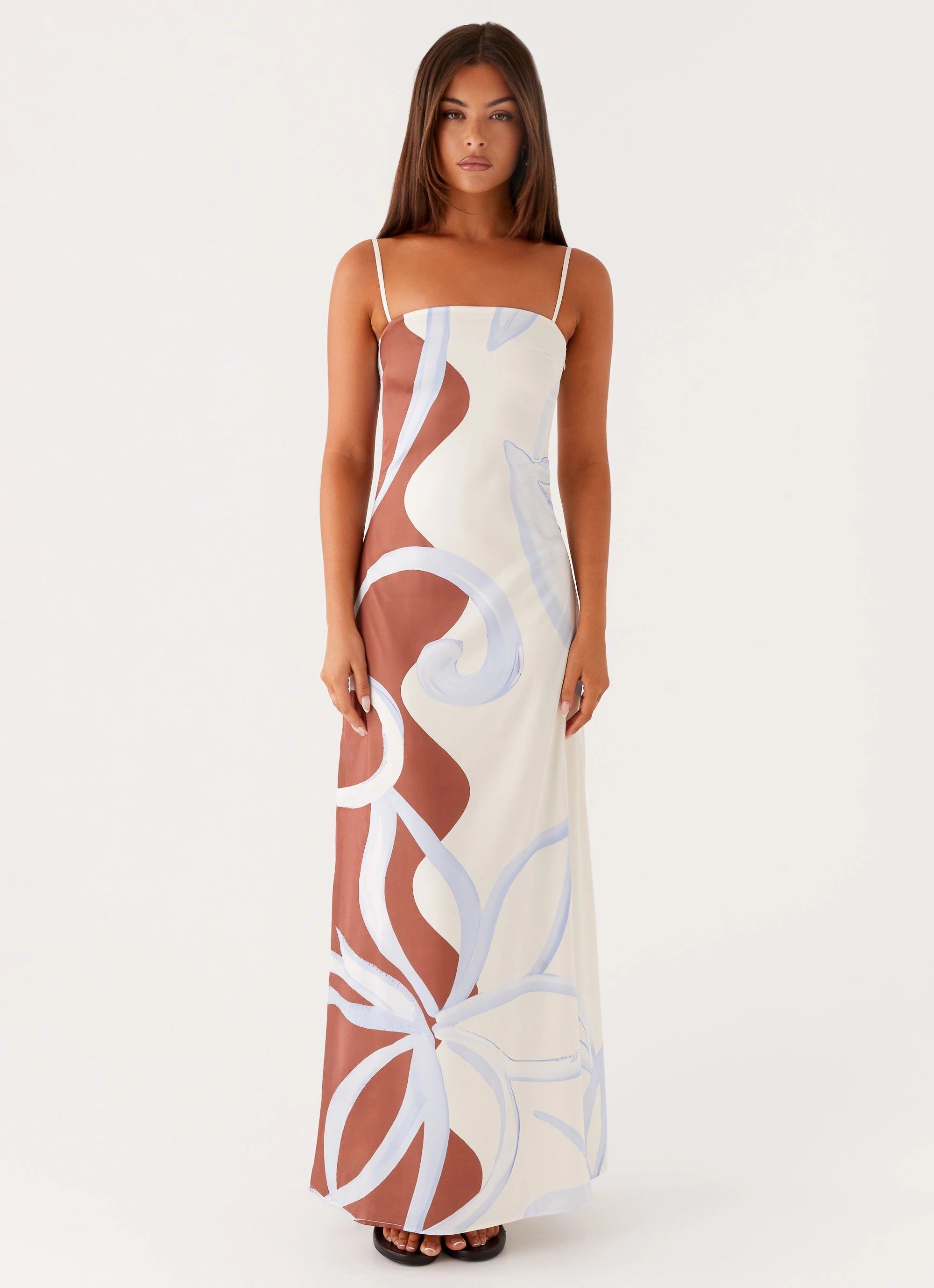 Radiant Mood Aster Bloom Maxi Dress - Bloom Wave Print