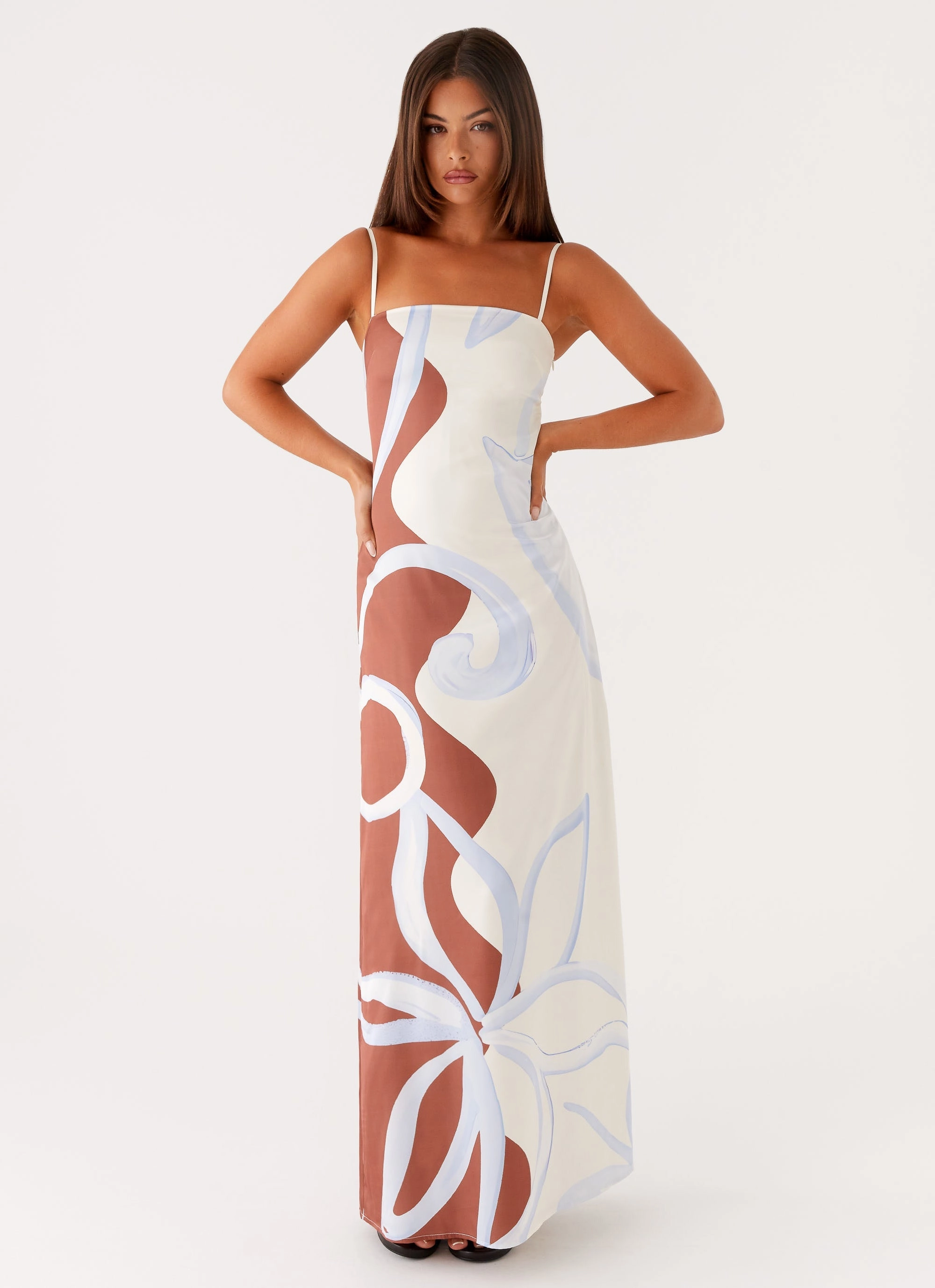 Mood Flex Aster Bloom Maxi Dress - Bloom Wave Print