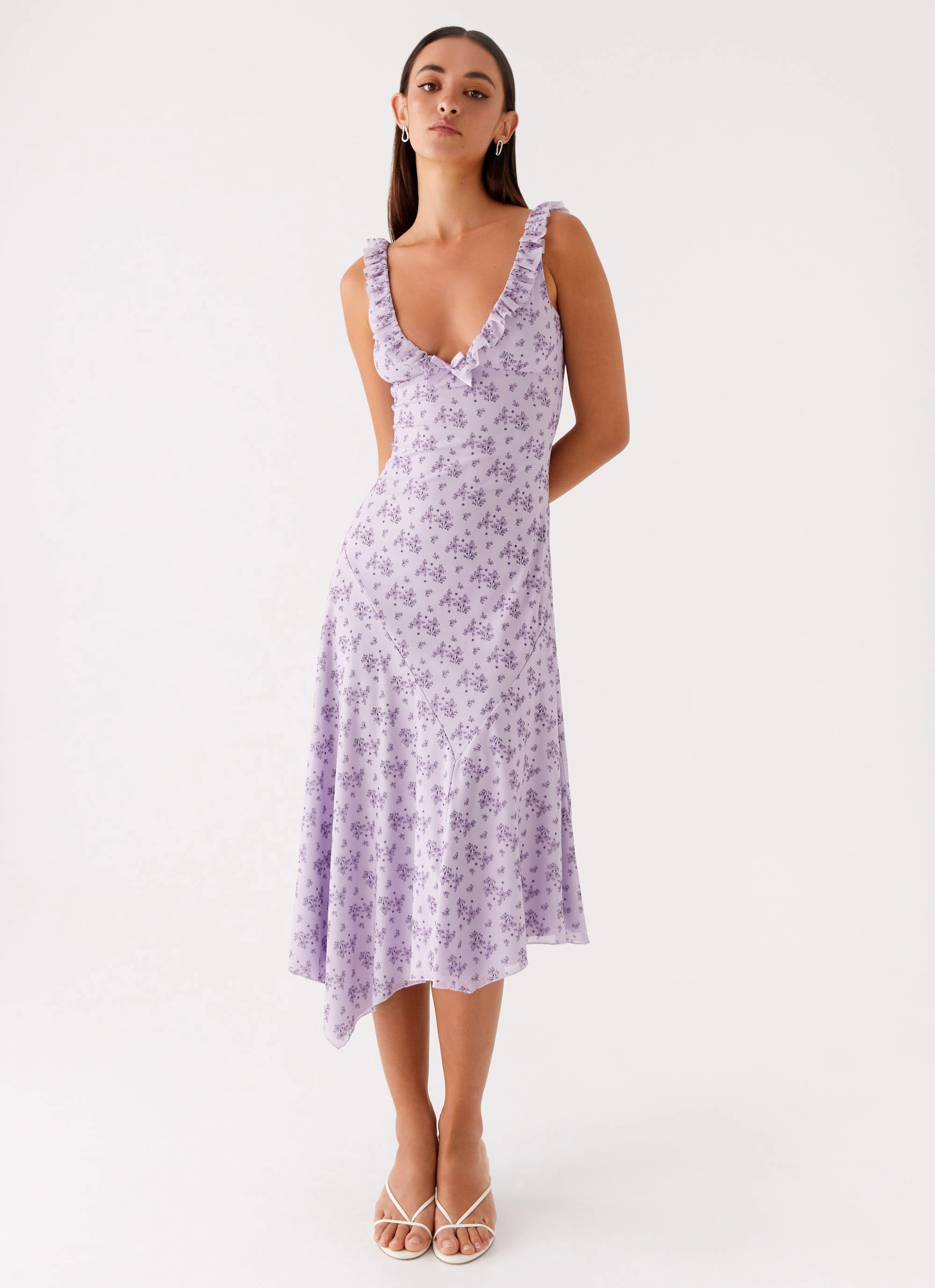 summer look Urban Ease Asteri Midi Dress - Lavender Meadow