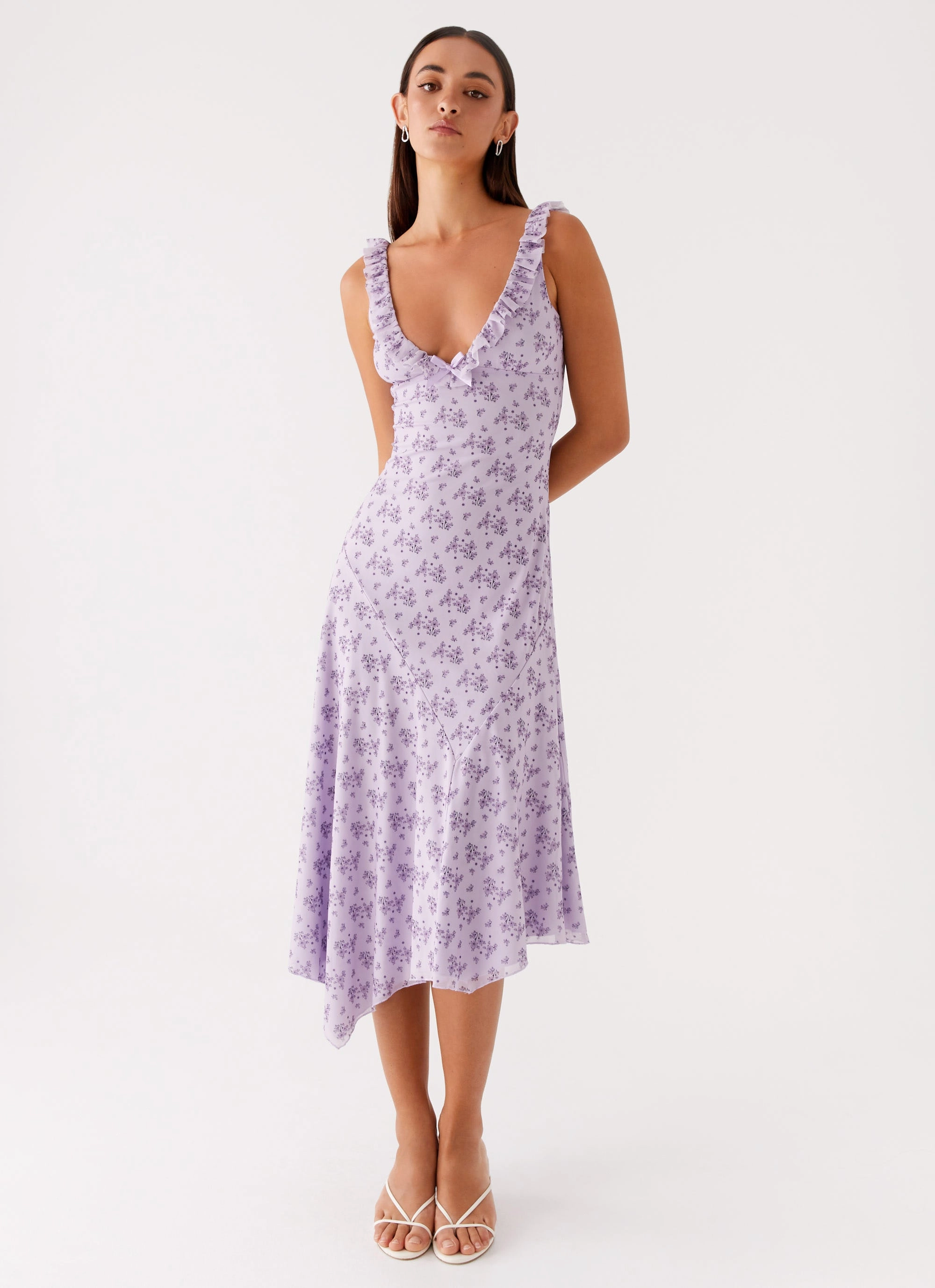 Muted Tones Asteri Midi Dress - Lavender Meadow