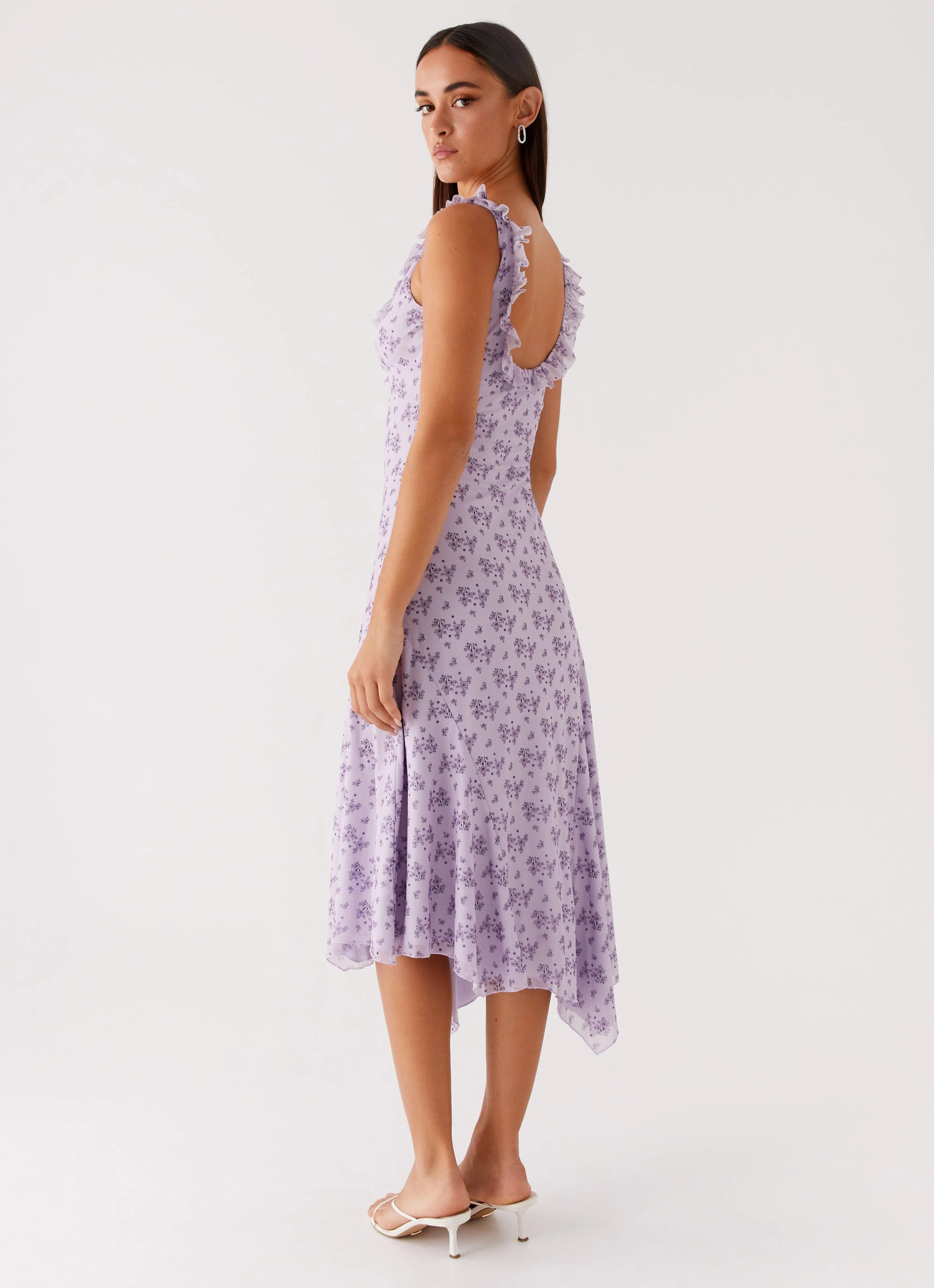 Summer Friendly Kind Glow Asteri Midi Dress - Lavender Meadow