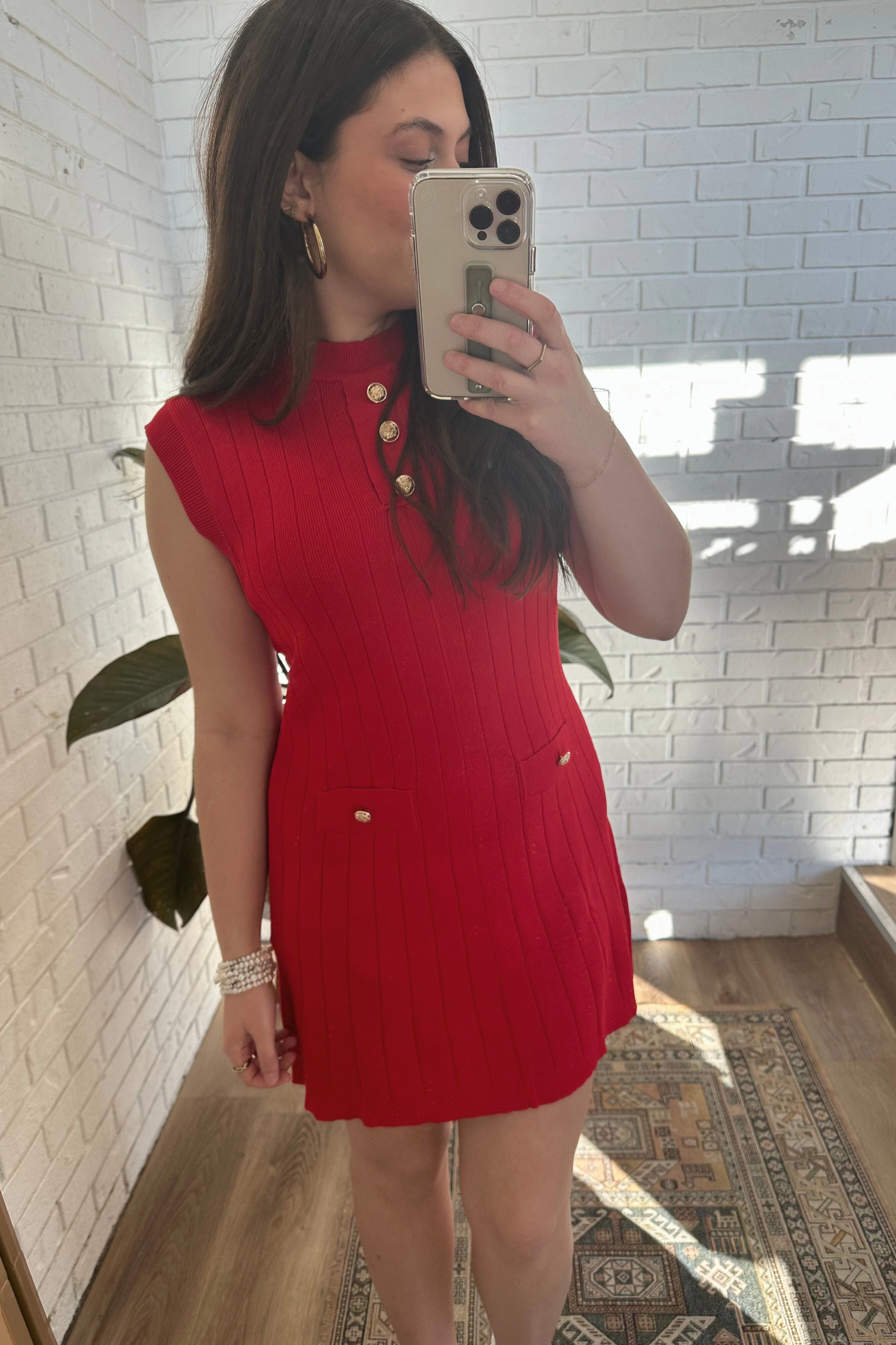 Vibrant Form Texture Blend Carly Knit Mini Dress