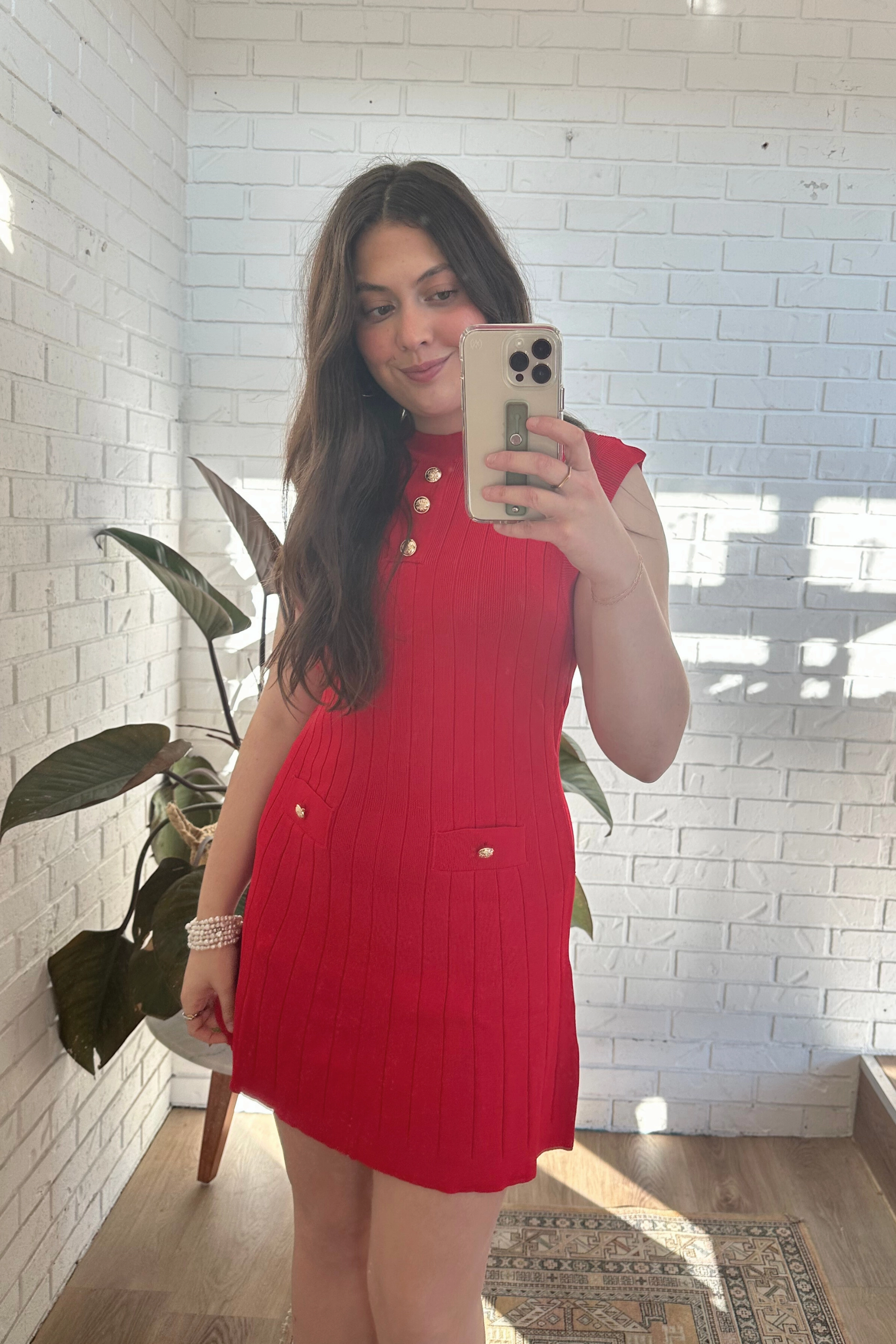 Carly Knit Mini Dress Bodycon Fit Skin Glow