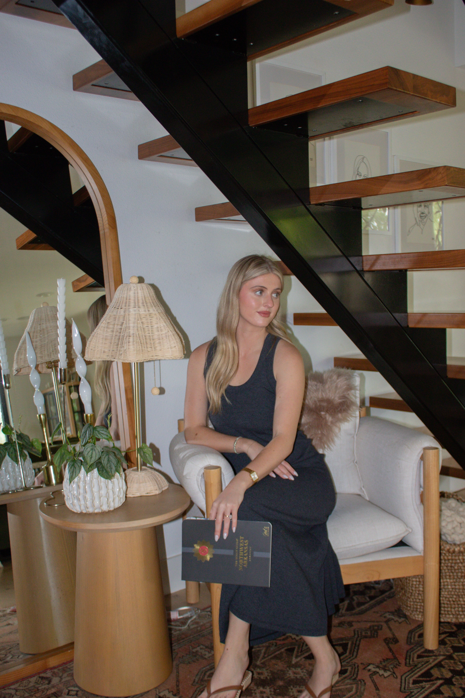 Breathable Fit Office Casual Yuma Scoop Neck Ribbed Dress - Black