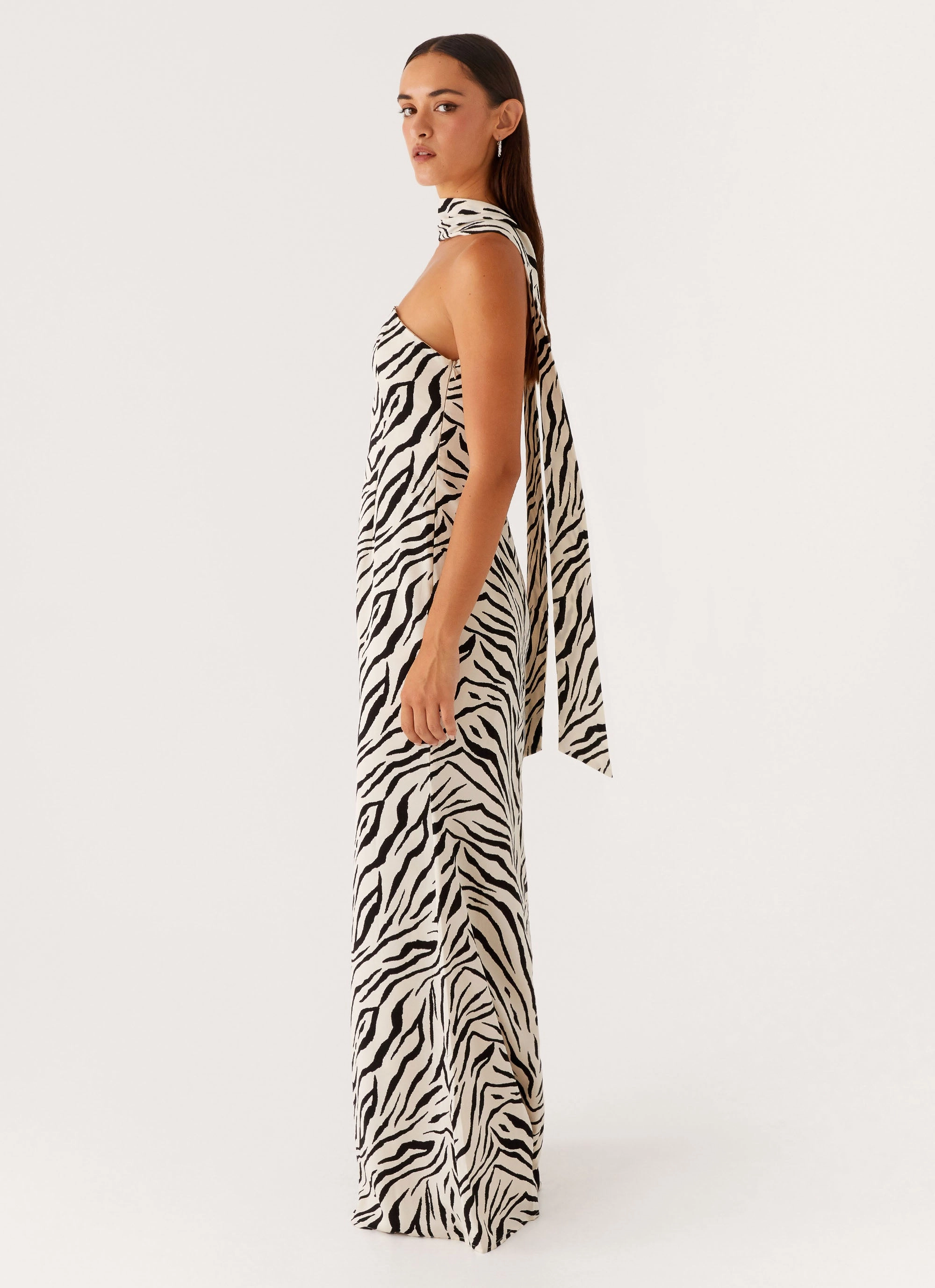 Jigsaw Strapless Maxi Dress - Zebra Daily Favorite Chill Lines
