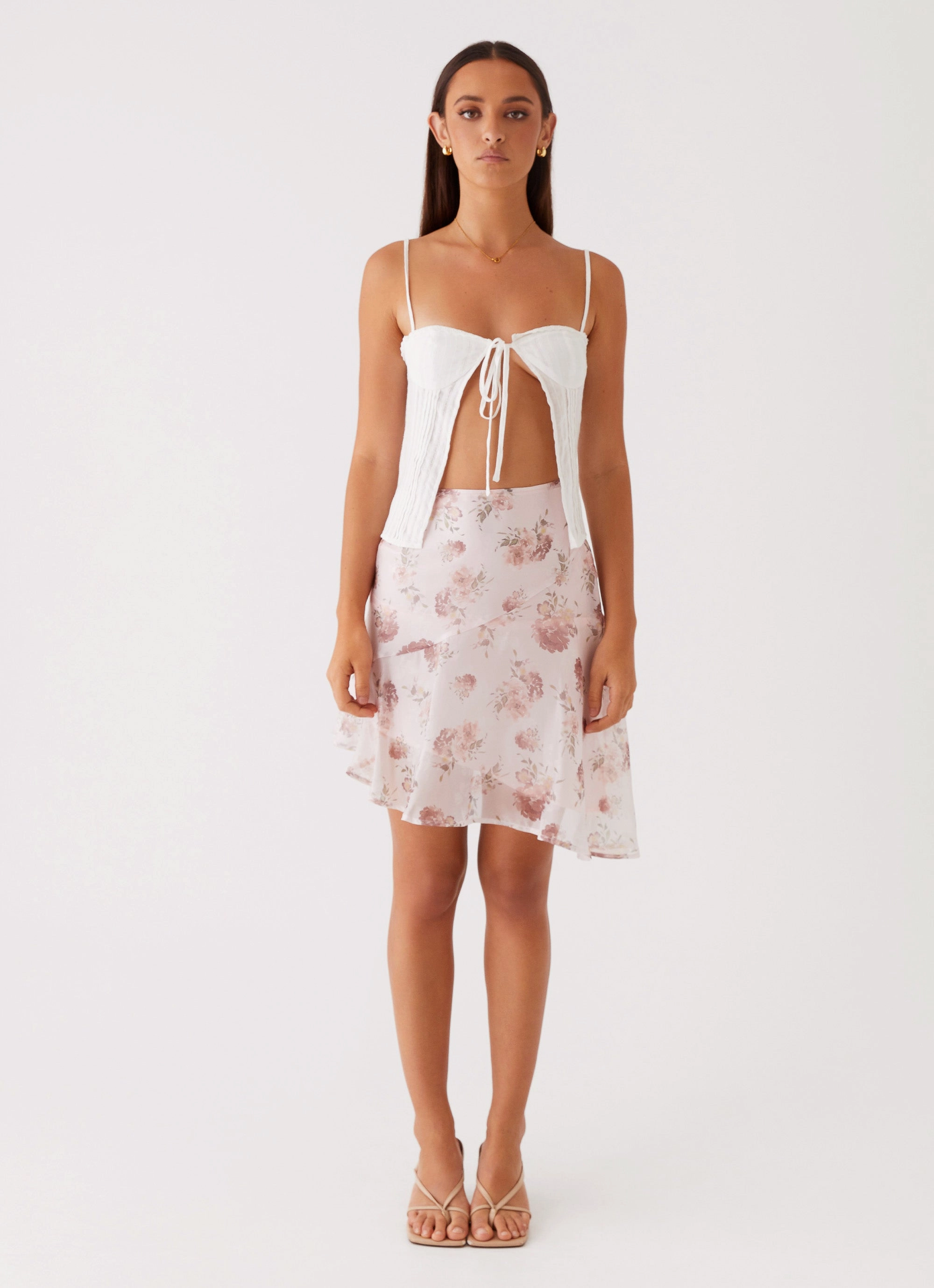 Tencel Blend Fabric Feed The Fire Top - White