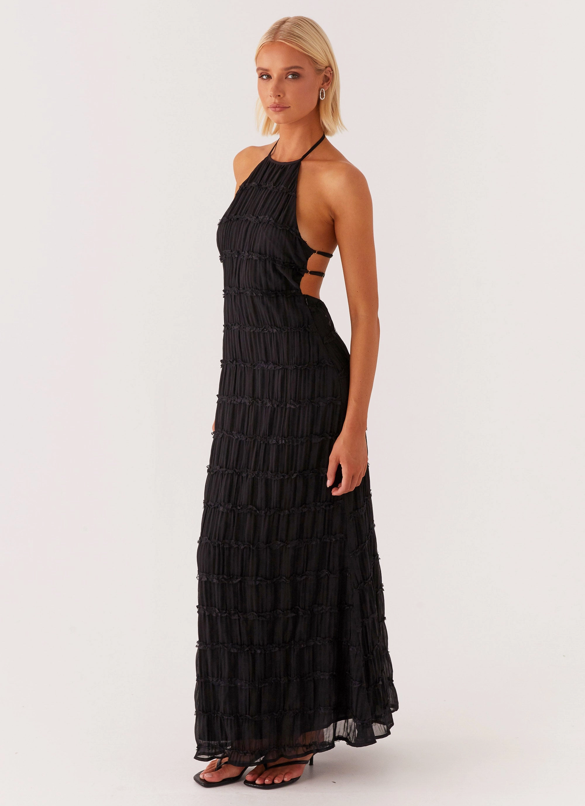 Polished and Elegant Aullie Maxi Dress - Black