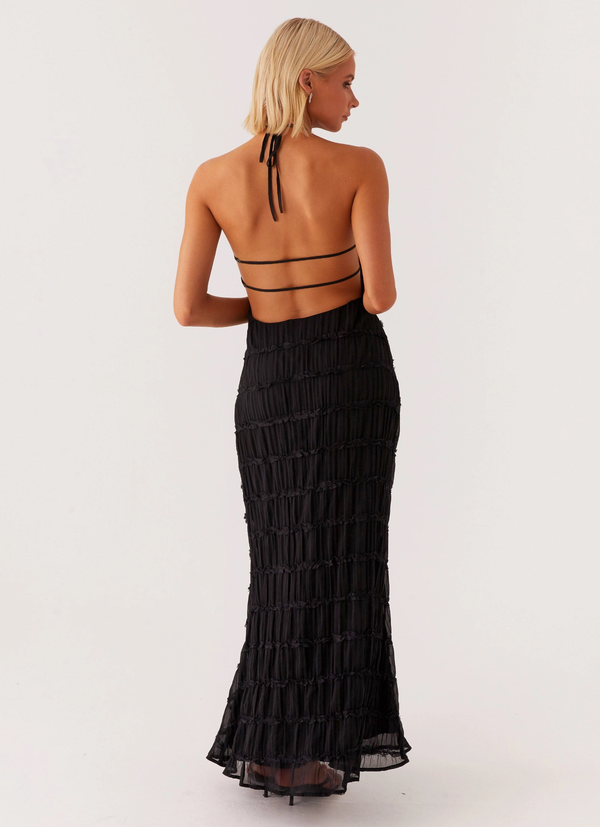 Aullie Maxi Dress - Black Balanced Tones