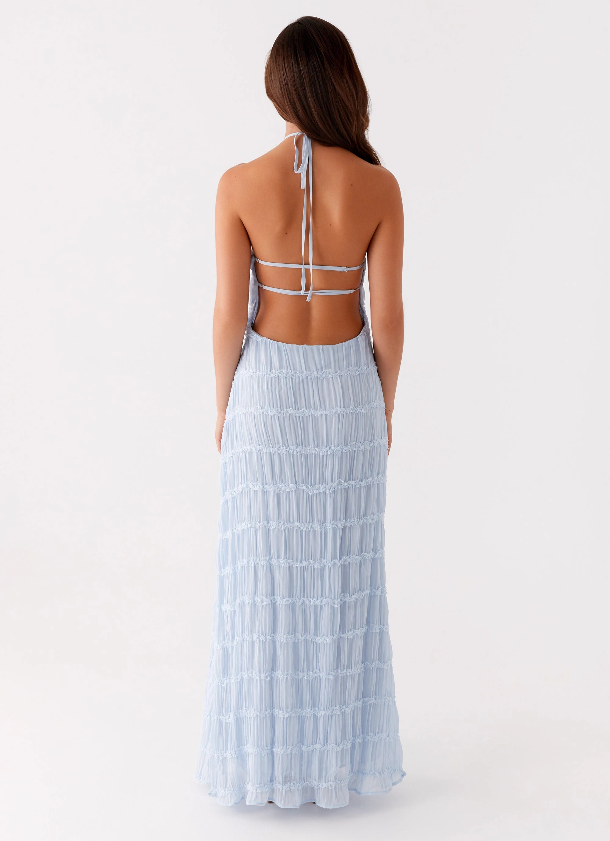 Minimal Aesthetic Aullie Maxi Dress - Blue