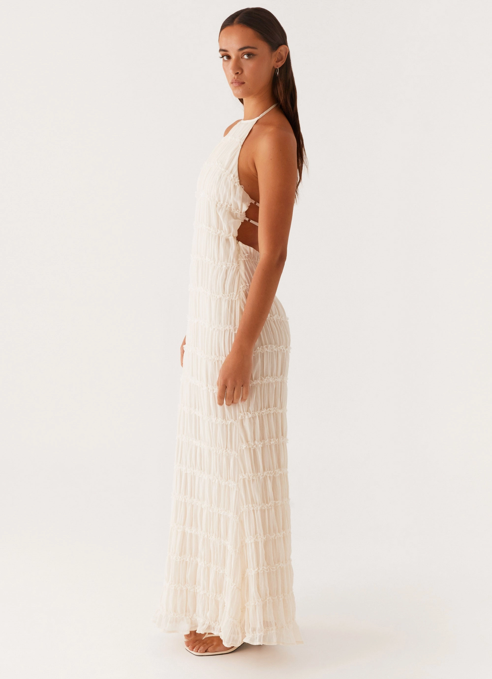 Coastal Soft Comfy Flex Aullie Maxi Dress - Ivory