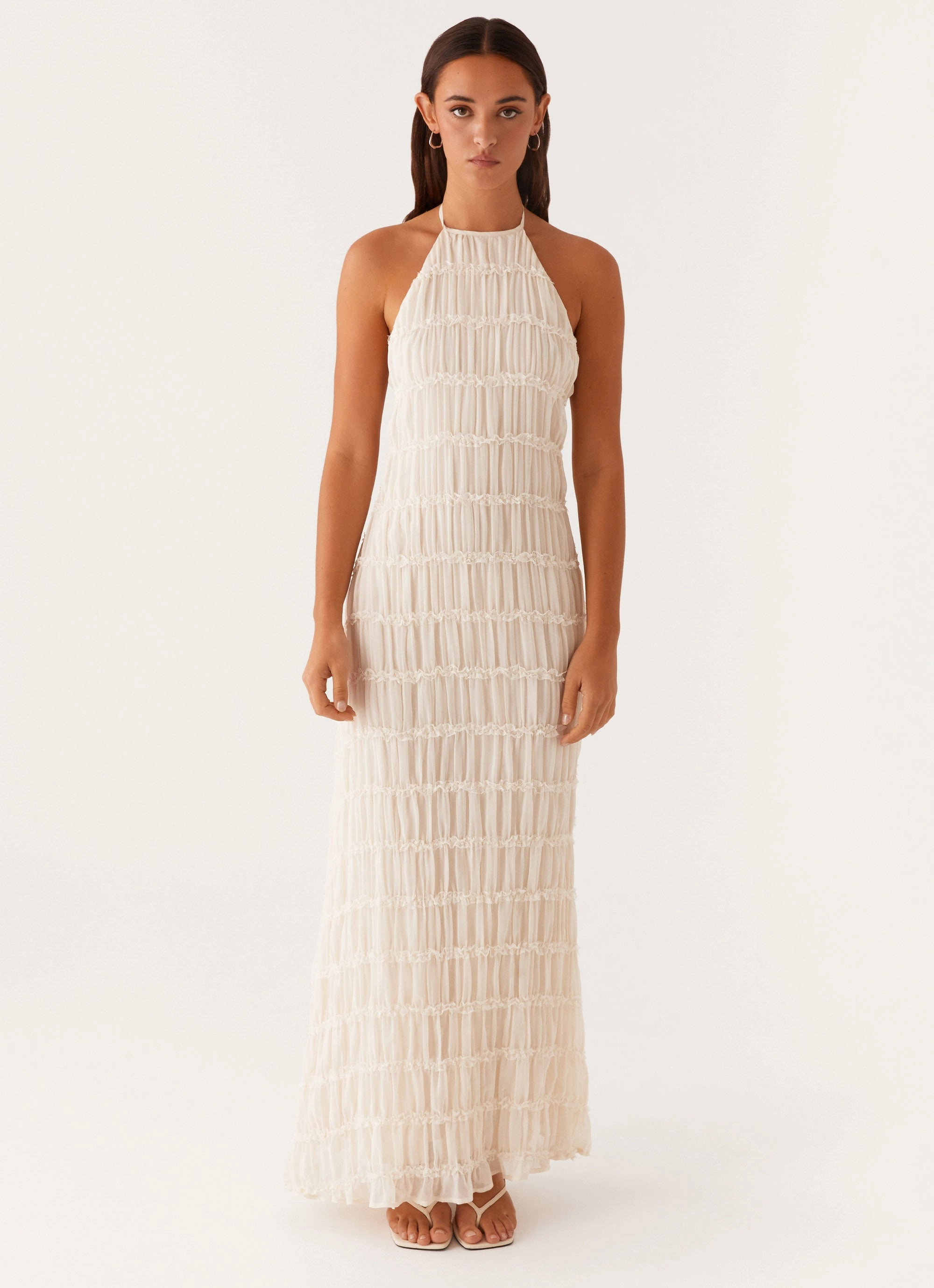 Classic Look Fashion Forward Aullie Maxi Dress - Ivory
