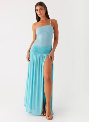 Minimal Detail Walk Grace Aurelia Maxi Dress - Aqua