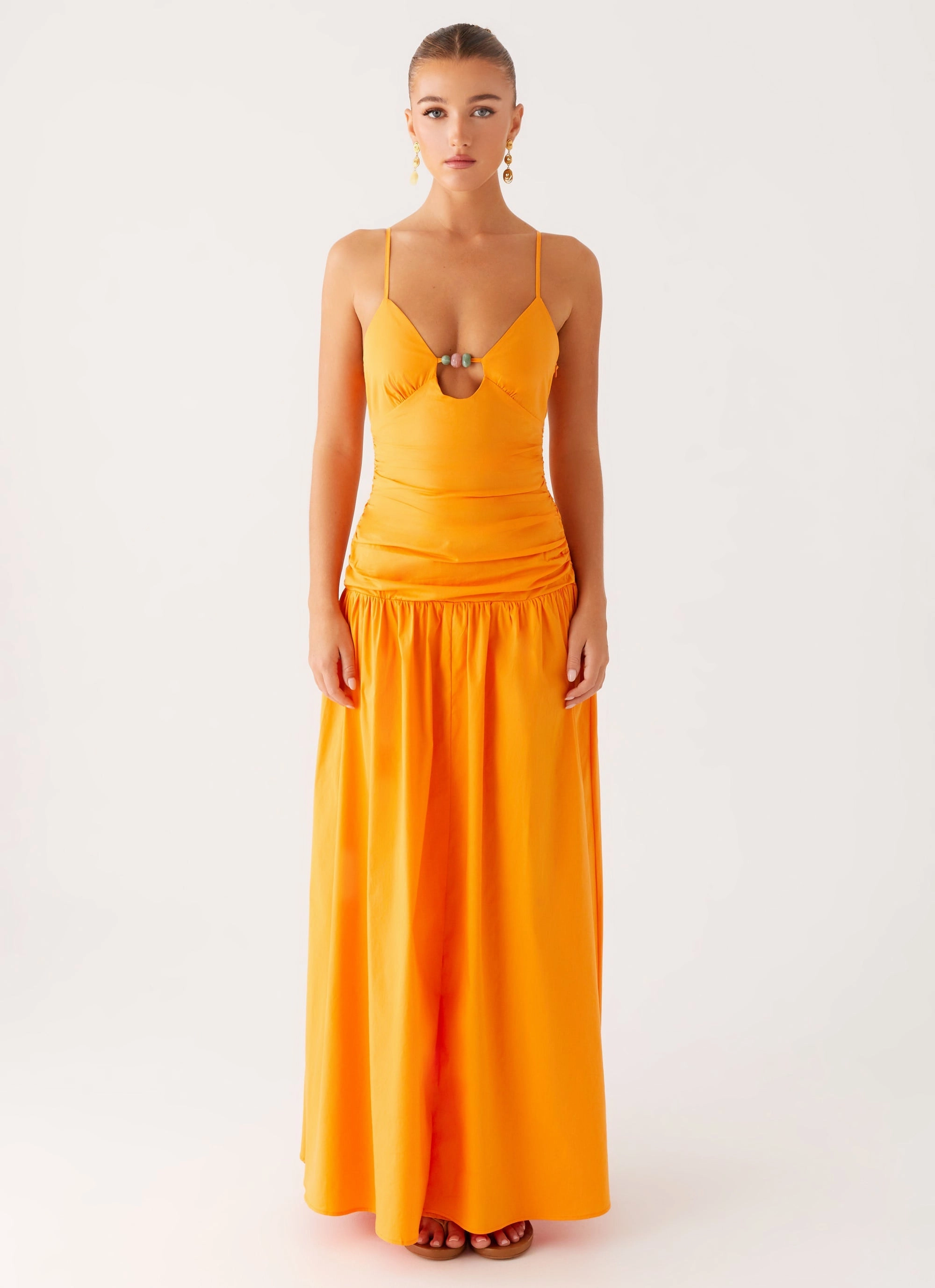 Shape Retention Avani Maxi Dress - Orange
