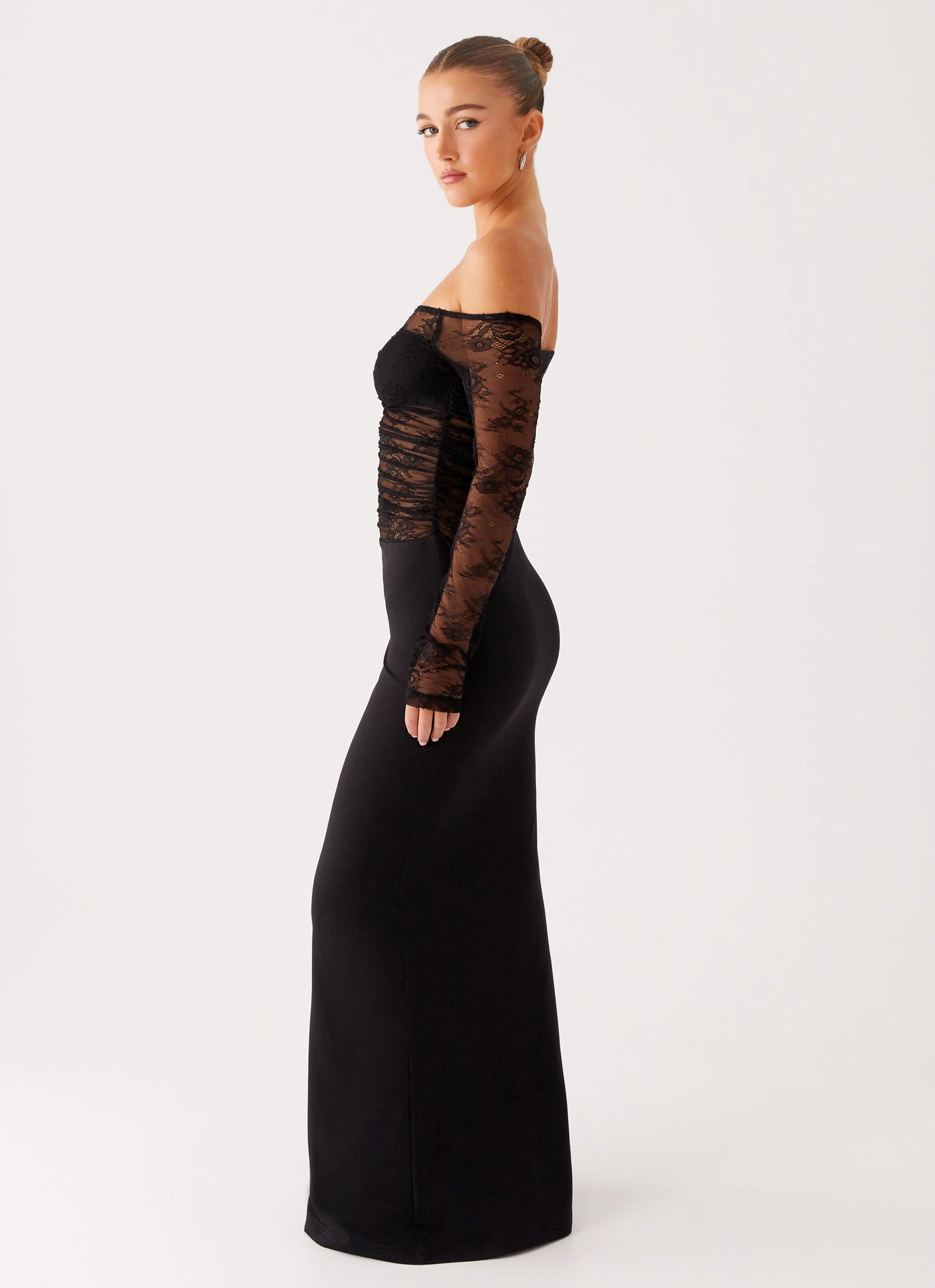 retro-style Mini-Length Avi Maxi Dress - Black