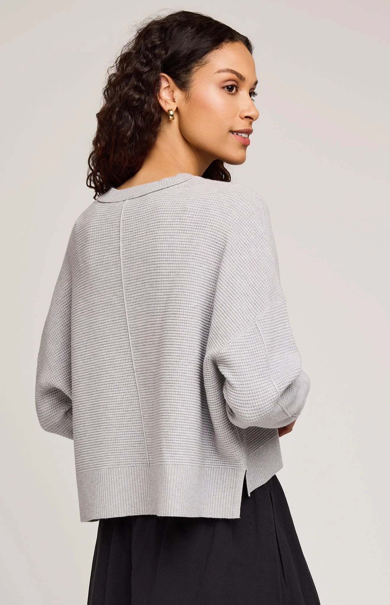Axel Crewneck Sweater - Heather Ash WeightedHem