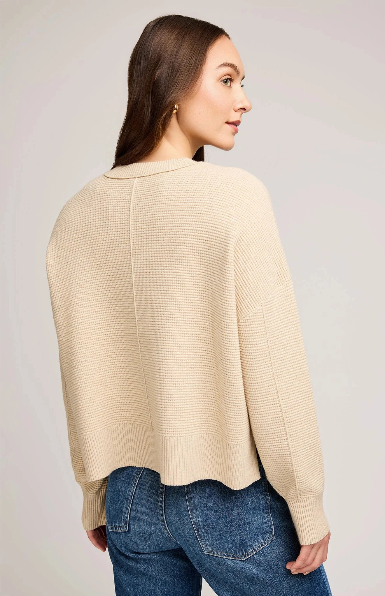 Axel Crewneck Sweater - Heather Sandstone MoistureWicking Material AllSeason Wearability