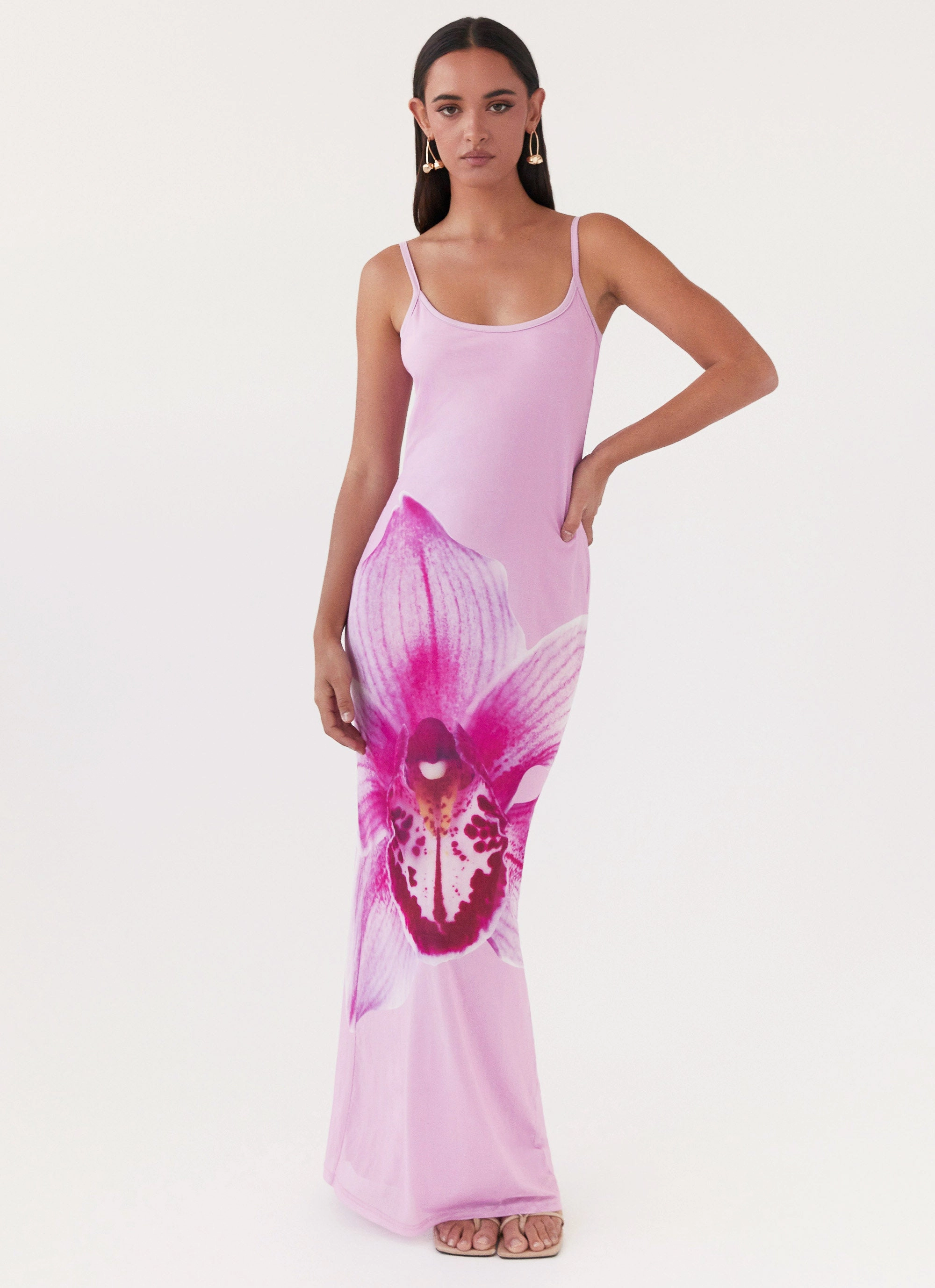 Bad News Mesh Maxi Dress - Pink Magnolia Smooth Surface