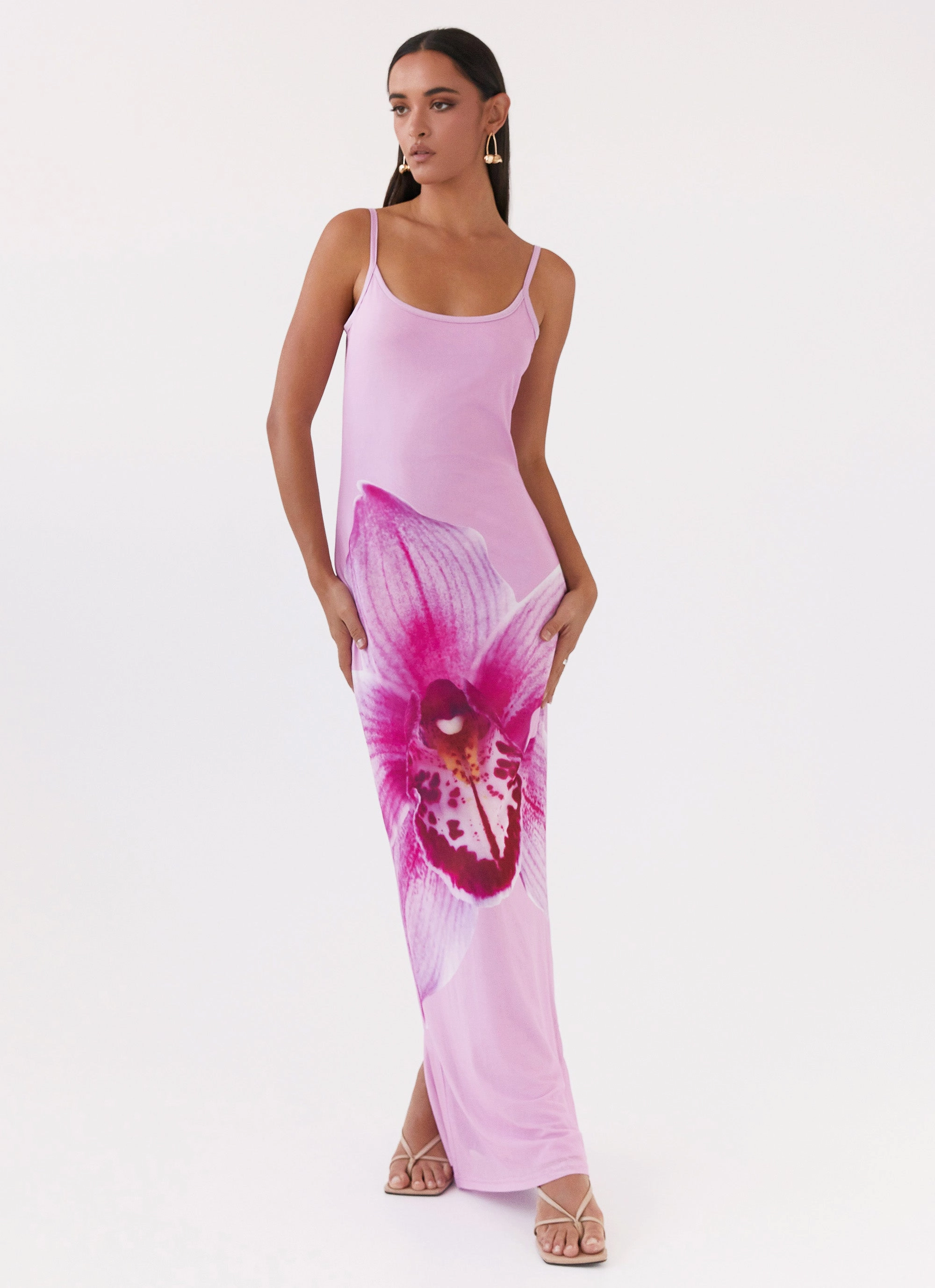 Bad News Mesh Maxi Dress - Pink Magnolia Elegant Appearance Stylish dinner attire