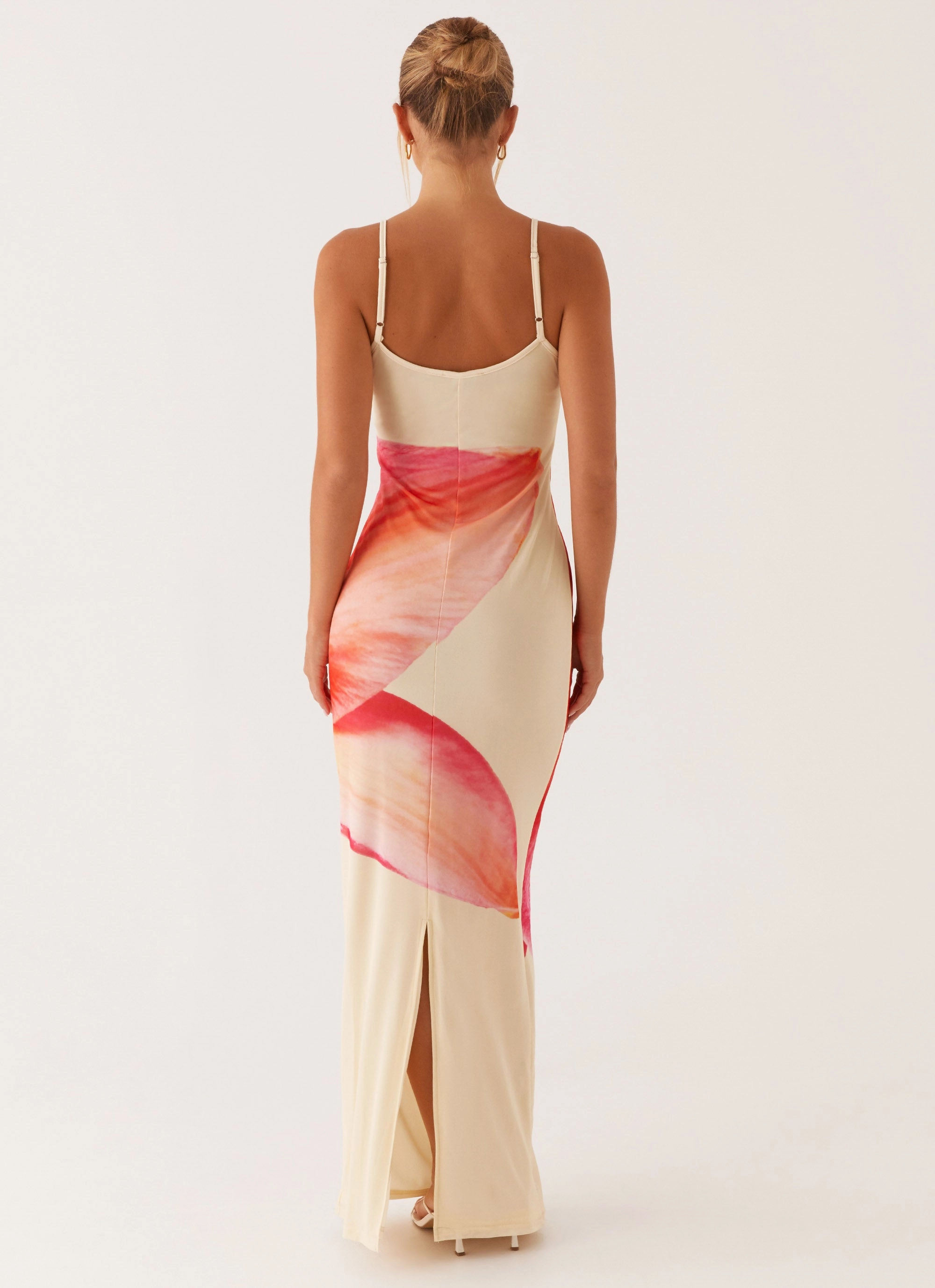 Bad News Mesh Maxi Dress - Yellow Floral Winter Wrap Relaxed Finish