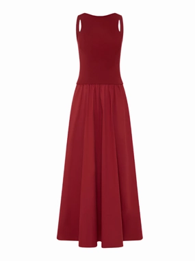 Work Flex Light Drape Bateau Cut Out Dress in Berry