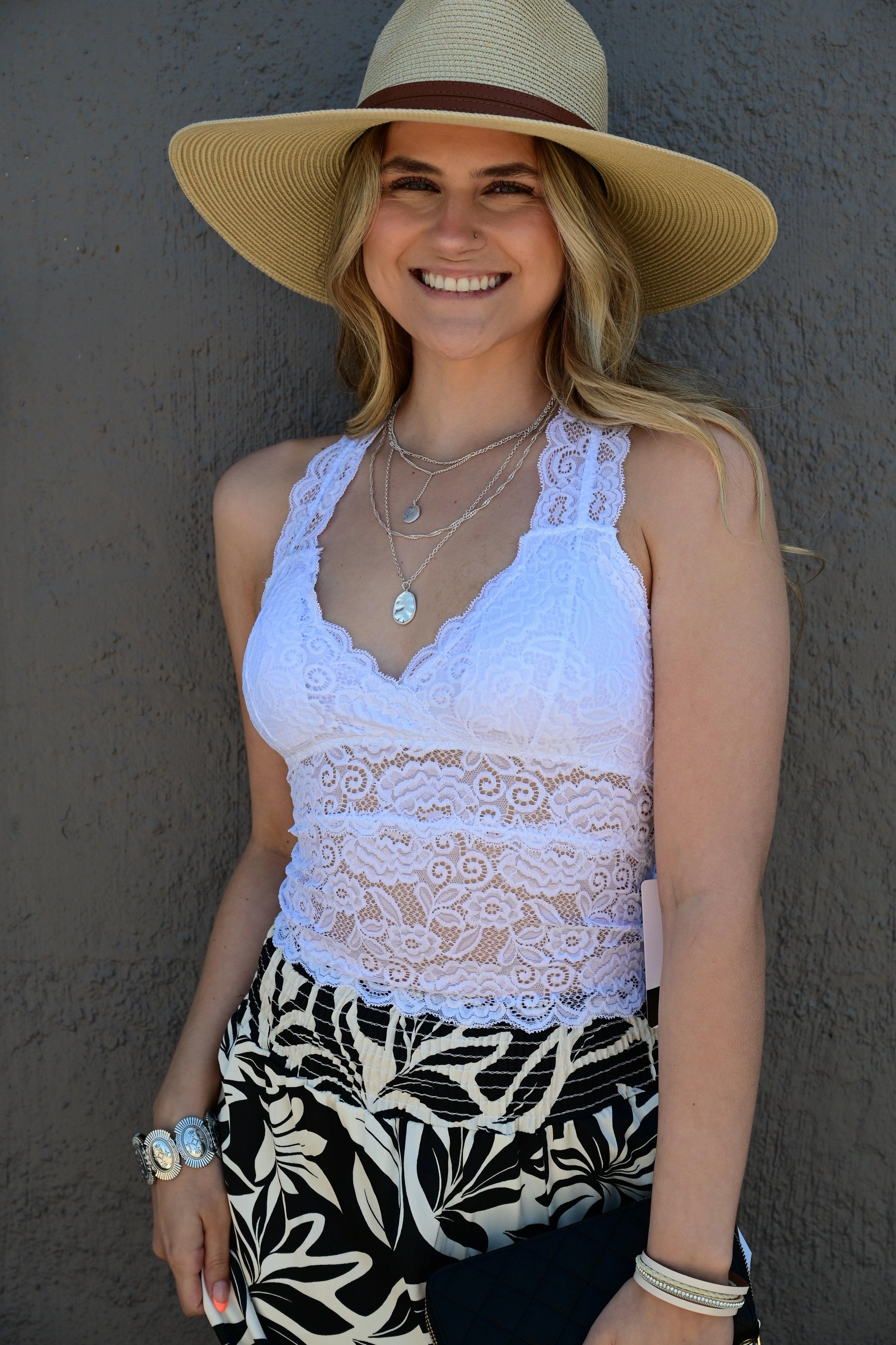 Beach Bum Top DropShoulder Layered Panel Construction