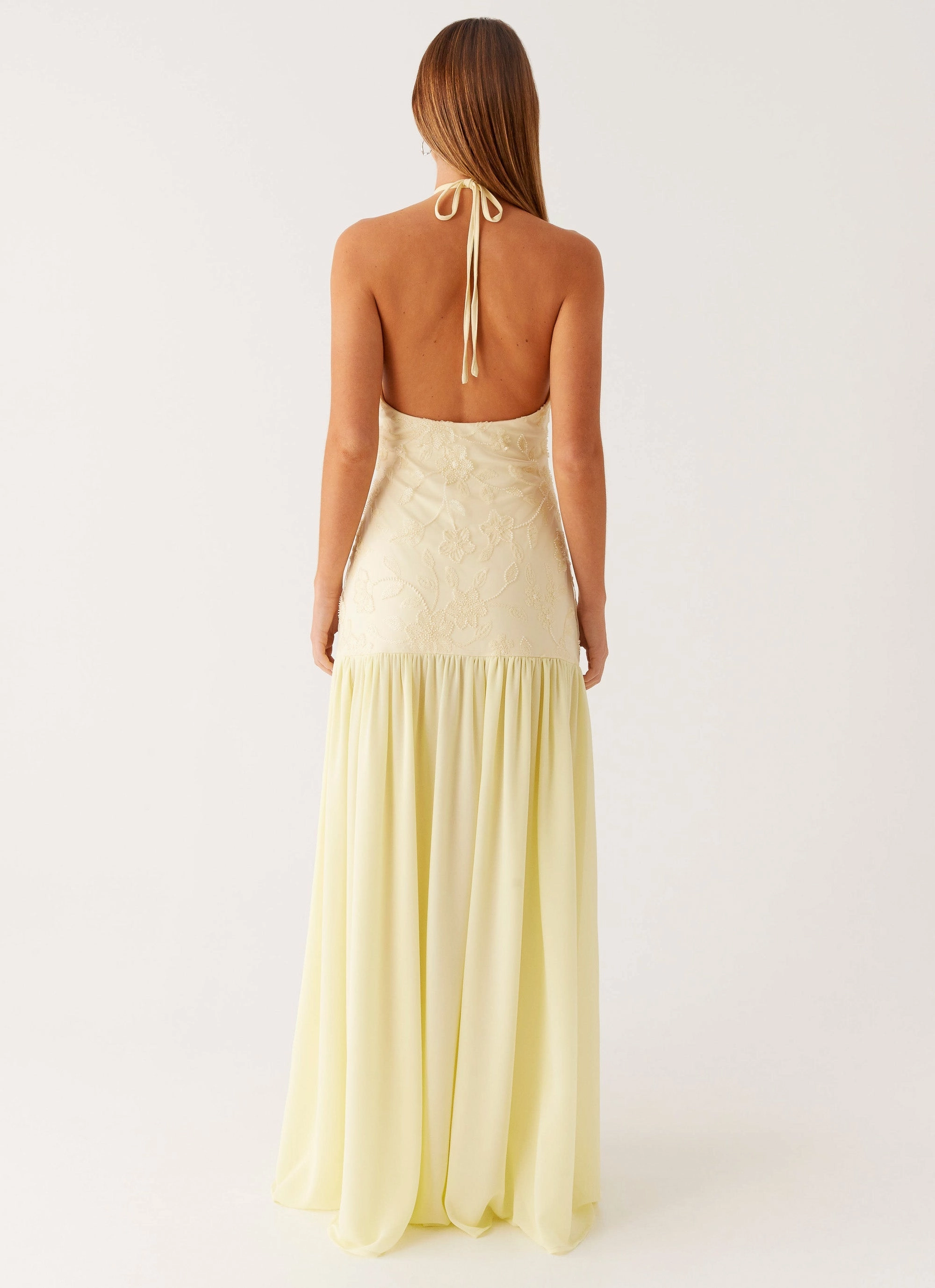 Editor??s-Pick Janelle Beaded Maxi Dress - Yellow