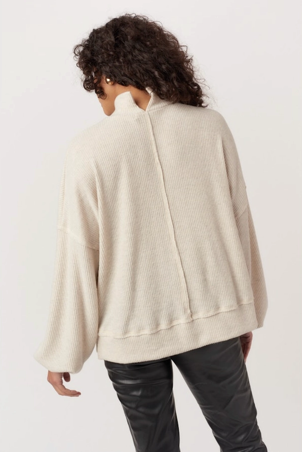 Comfy Cardigan LowProfileDesign Becca Ribbed Mockneck Top