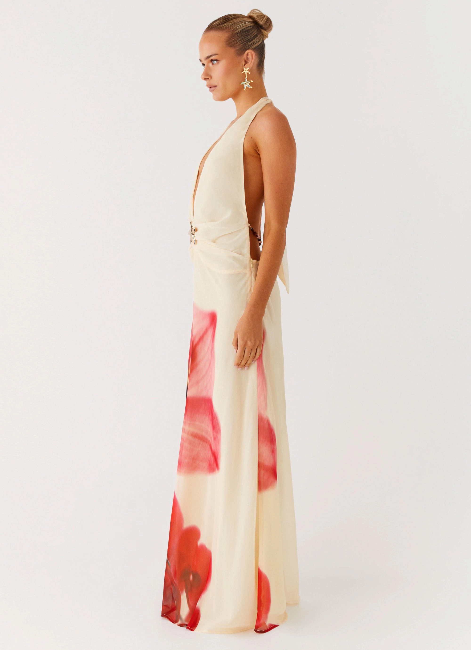 Belivia Maxi Dress - Yellow Bloom Stylish party wear