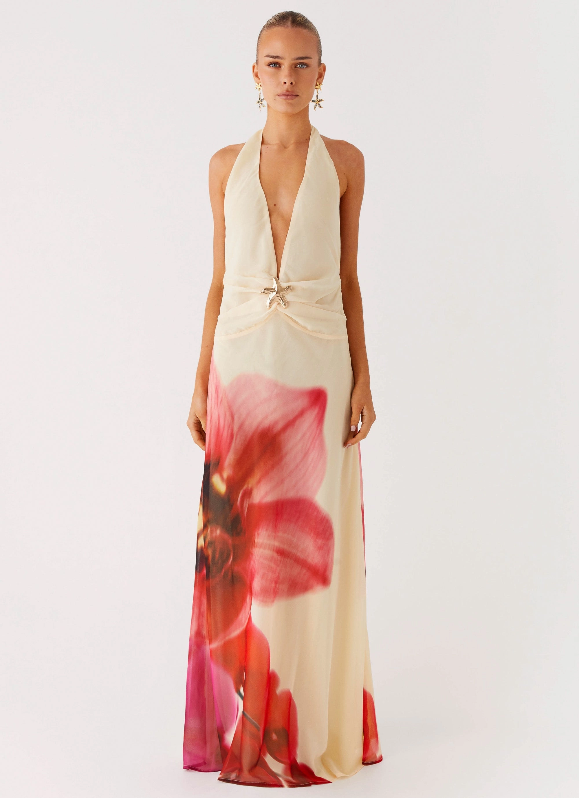 Bare Glow Belivia Maxi Dress - Yellow Bloom