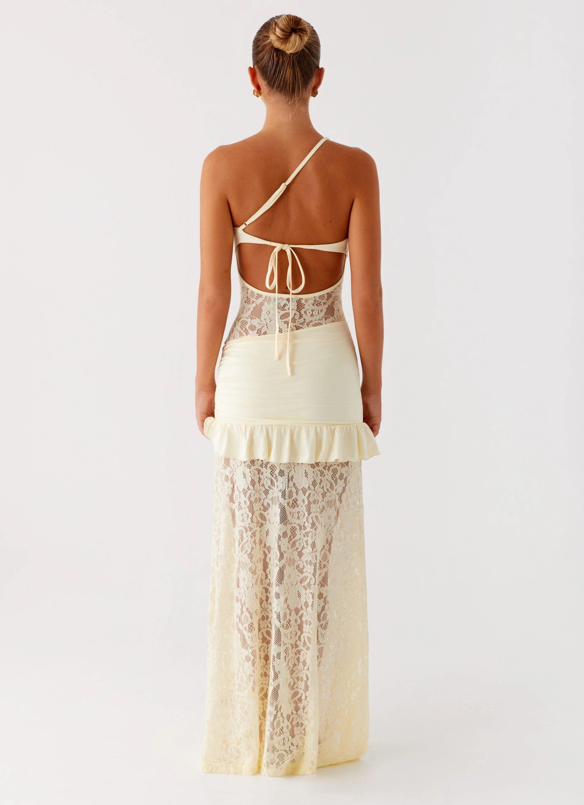 Flared-Hem Classic Motion Benita Maxi Dress - Yellow