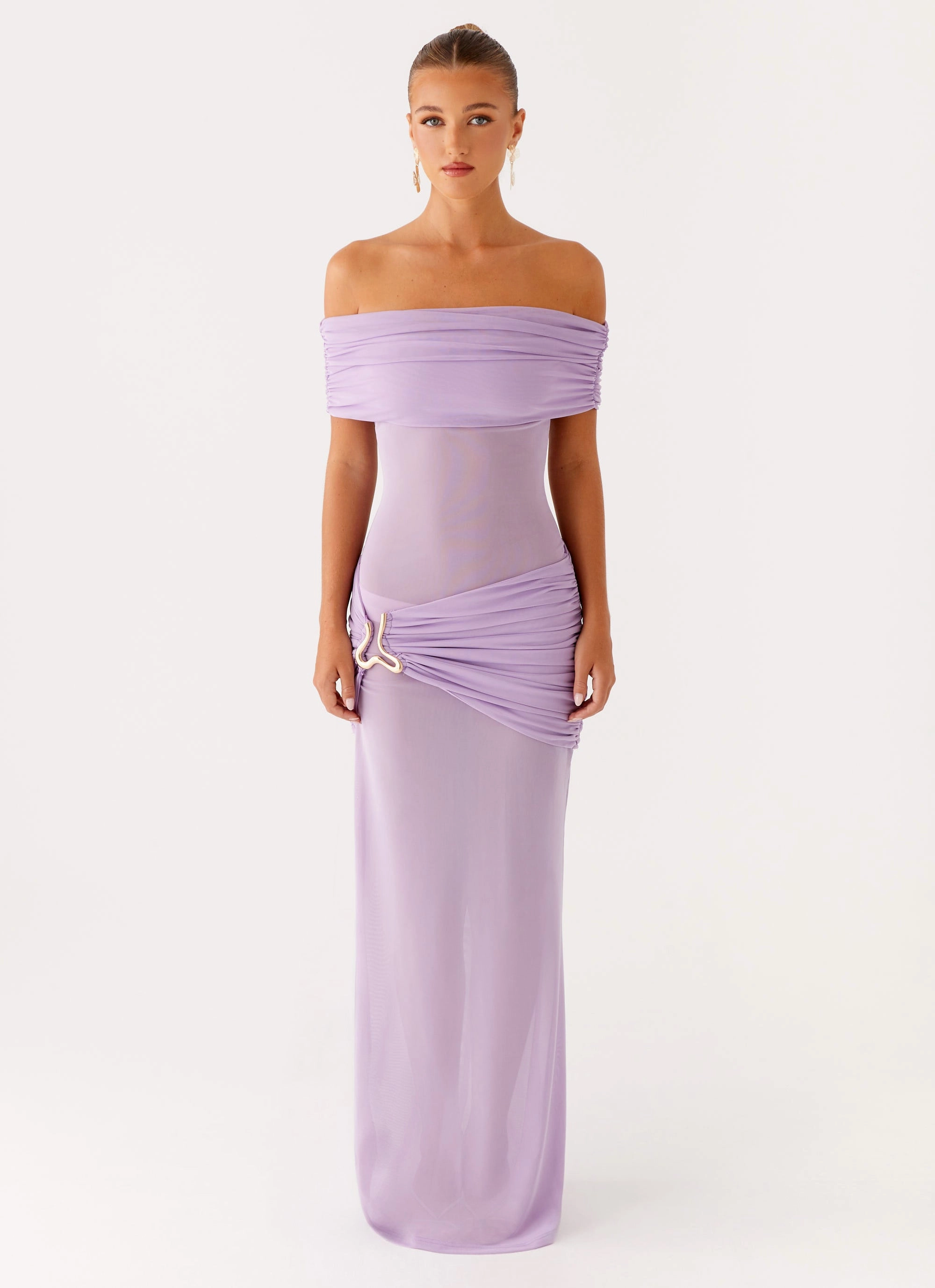 Benji Maxi Dress - Lilac Flattering Design Wear