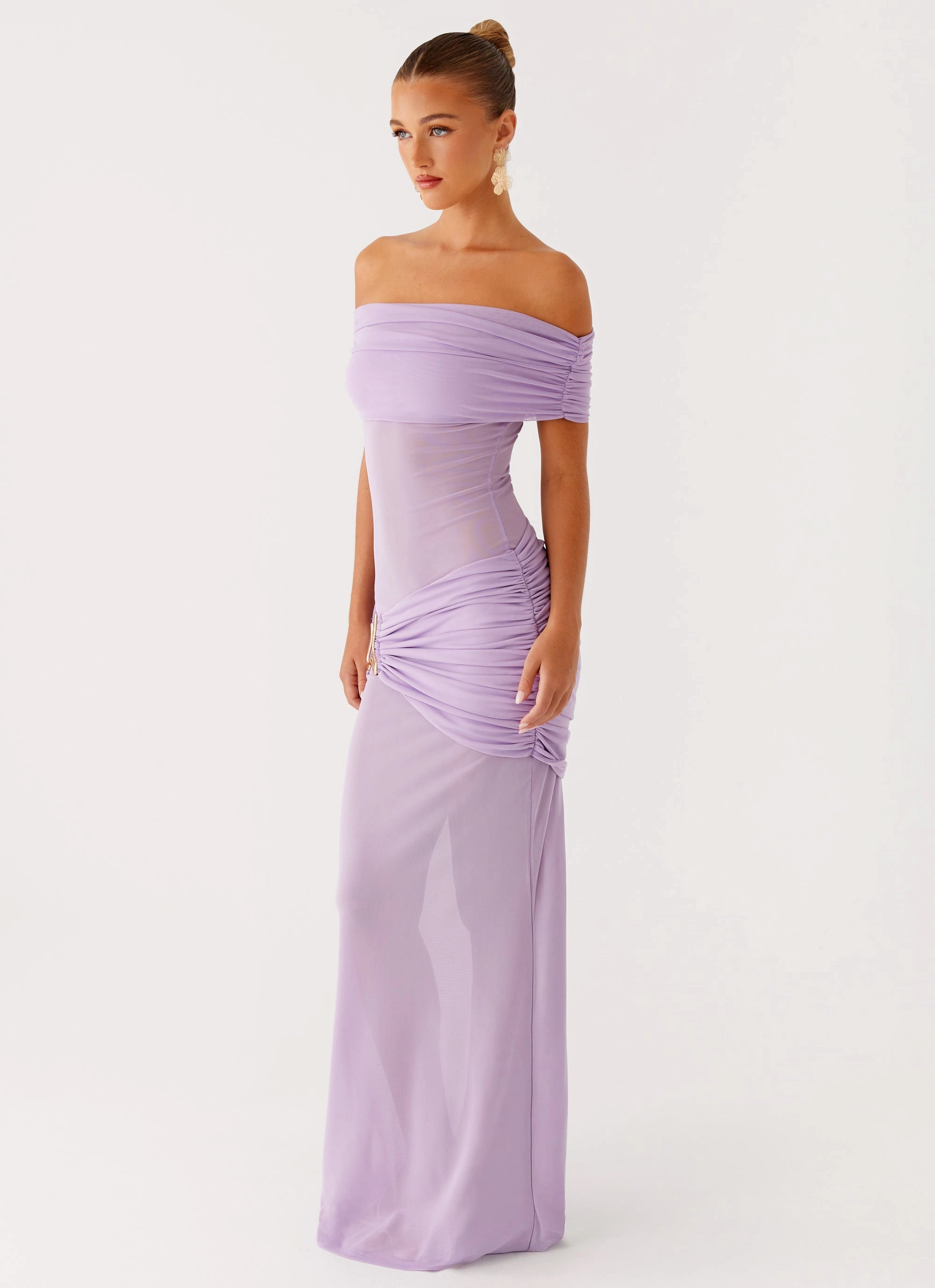 Gloss Accent Benji Maxi Dress - Lilac