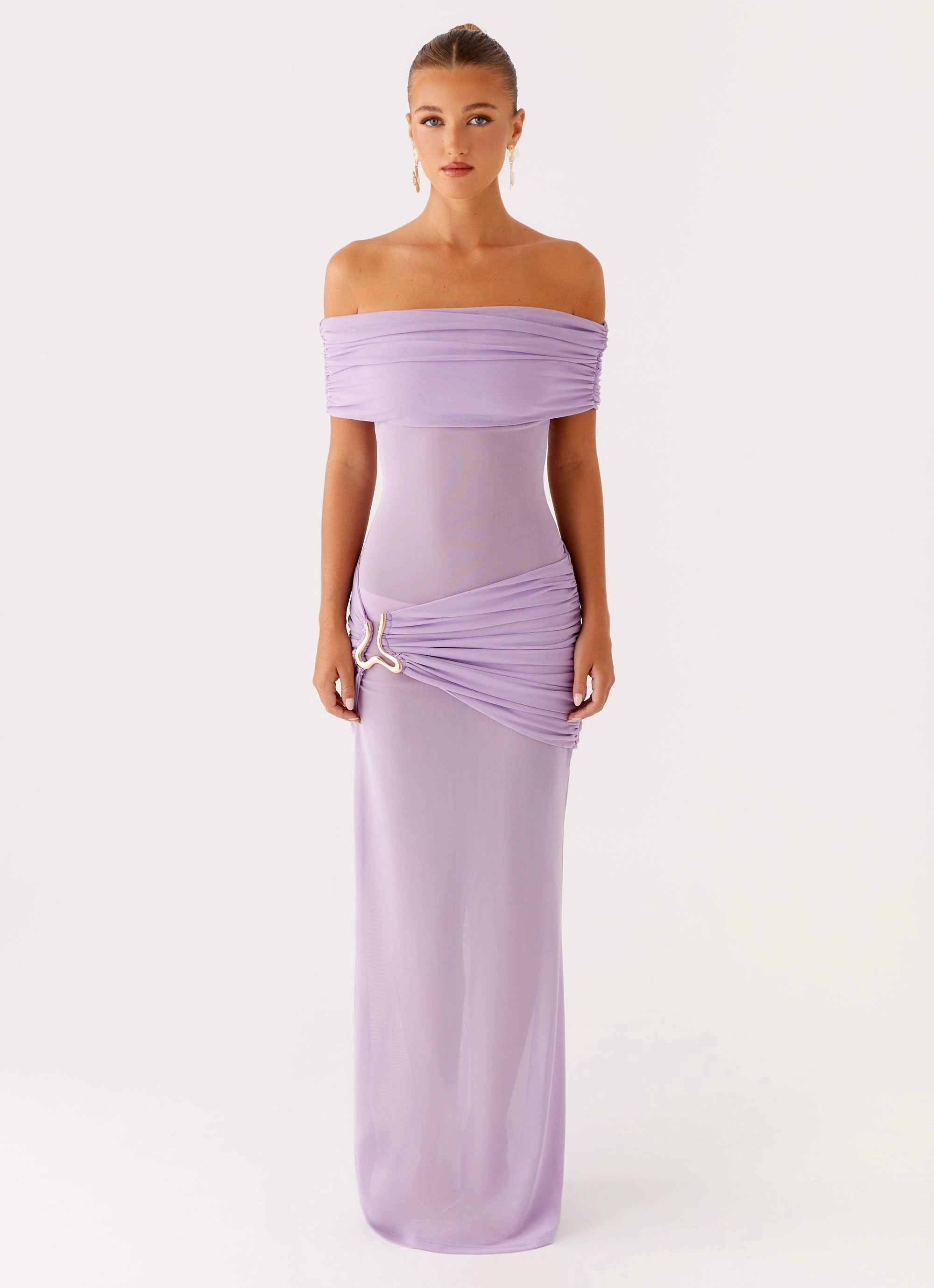 Modern Wear Breathable Comfort Wear Benji Maxi Dress - Lilac