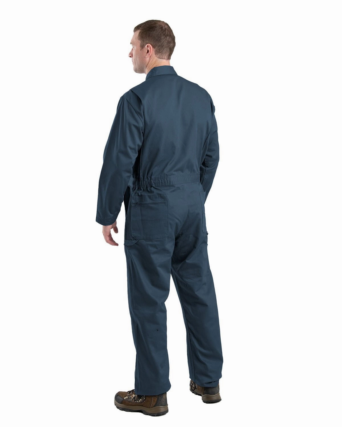 Berne Apparel Mens Heritage Deluxe Unlined Twill Navy 100% Cotton Work Coverall Buttery Soft Handfeel