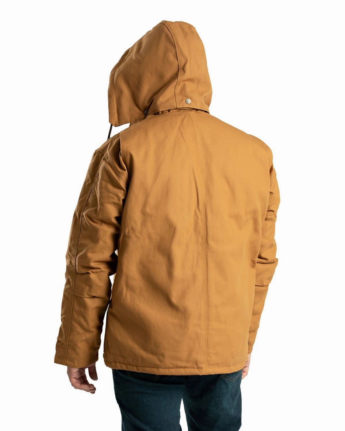 Matte Fabric Stretch Enhanced Mobility Zones Berne Apparel Mens Heritage Duck Brown Duck 100% Cotton Chore Jacket