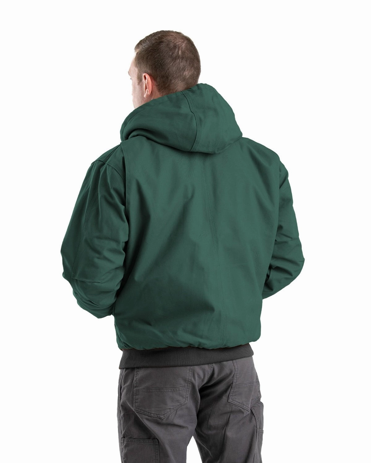 Green Material Stylish Layer Berne Apparel Mens Heritage Duck Hooded Active Green 100% Cotton Jacket