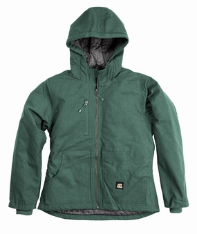 Hypoallergenic Fabric Blend Berne Jade Cotton Blend Ladies Modern Heathered Jacket