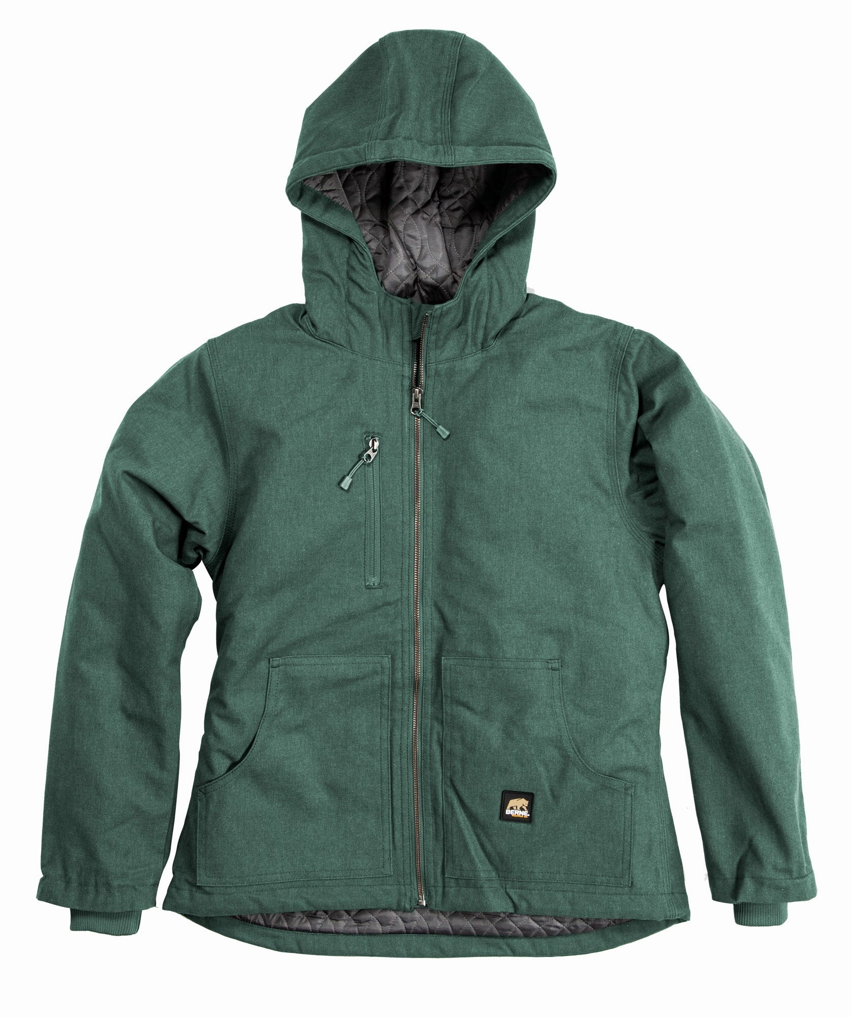 Hypoallergenic Fabric Blend Berne Jade Cotton Blend Ladies Modern Heathered Jacket