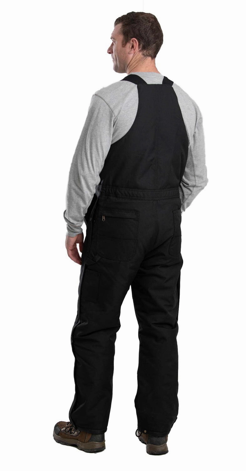 Non Restrictive Silhouette High End Look Berne Mens Black Nylon Icecap Insulated Bib Overall