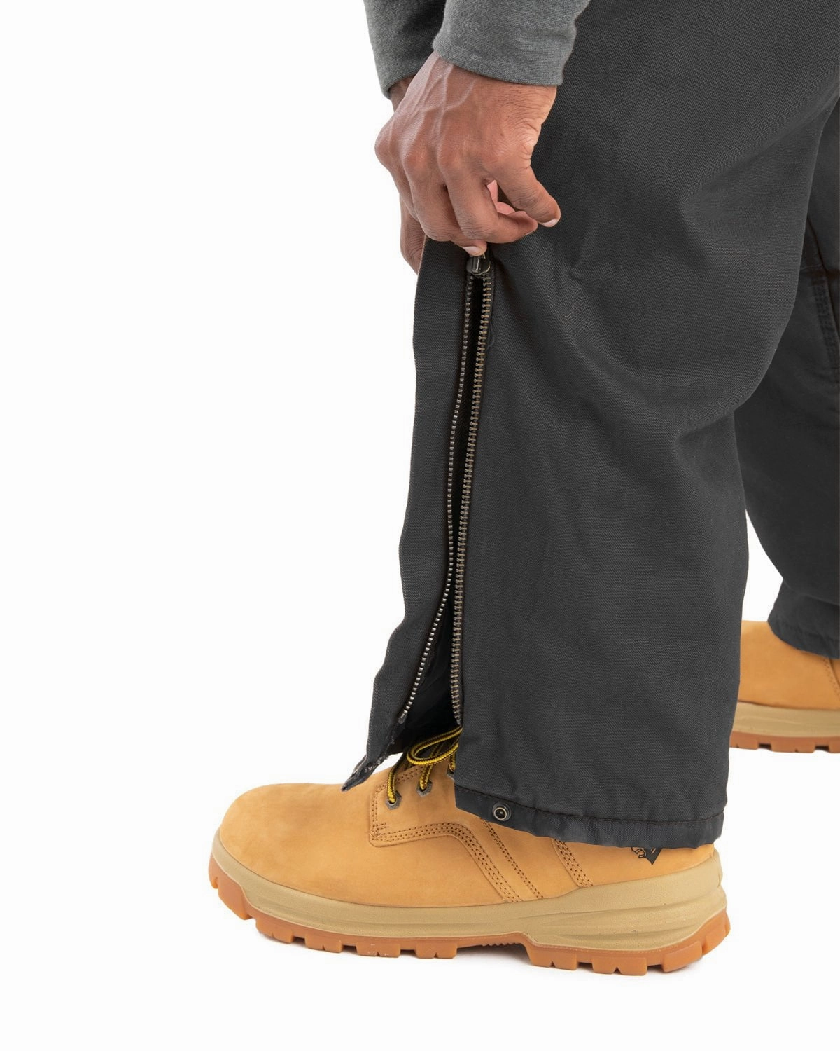 Berne Mens Heartland Insulated Washed Duck Black 100% Cotton Bib Overall Double Stitched Seams